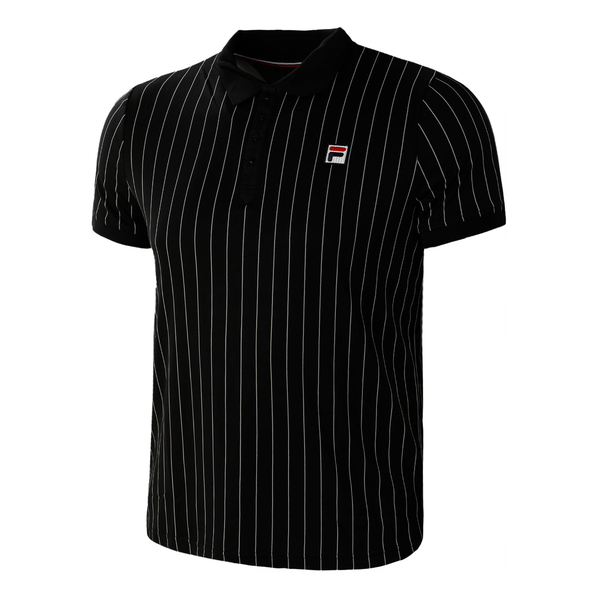 Fila Stripes Polo Men-Black,White Fila Stripes Polo Men-Black,White