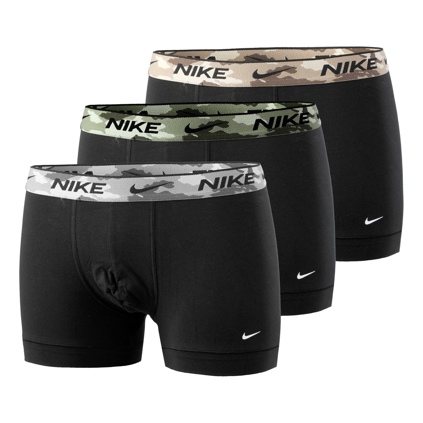 Nike Everyday Stretch Trunk Boxer shorts 3 Pack Men - black, olive Nike Everyday Stretch Trunk Boxer shorts 3 Pack Men - black, olive