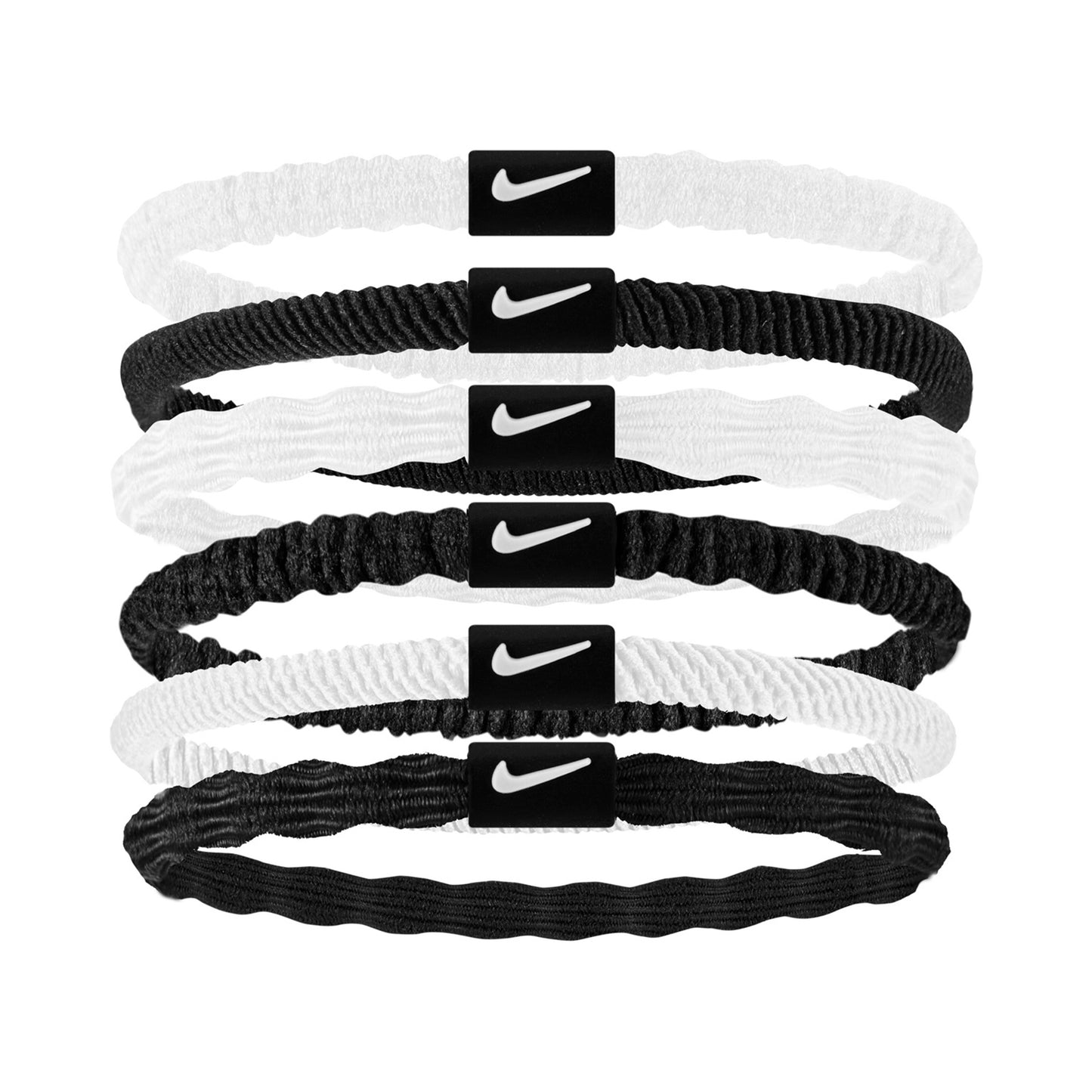 Nike Flex Hair Tie Hair Band 6 Pack-White,Black Nike Flex Hair Tie Hair Band 6 Pack-White,Black