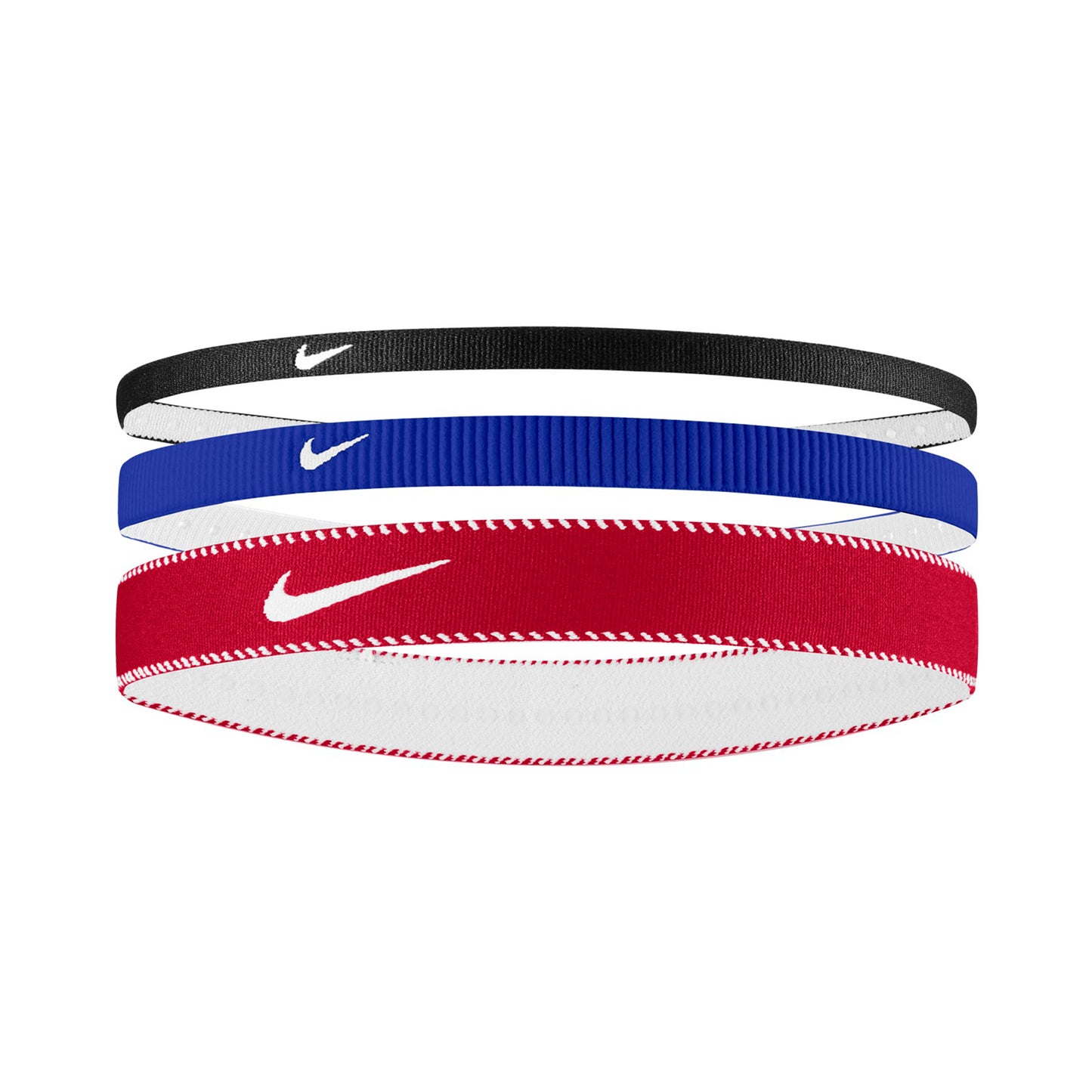 Nike Nike Flex Classic Mixed Hair Band 3 Pack-Blue,Red Nike Nike Flex Classic Mixed Hair Band 3 Pack-Blue,Red