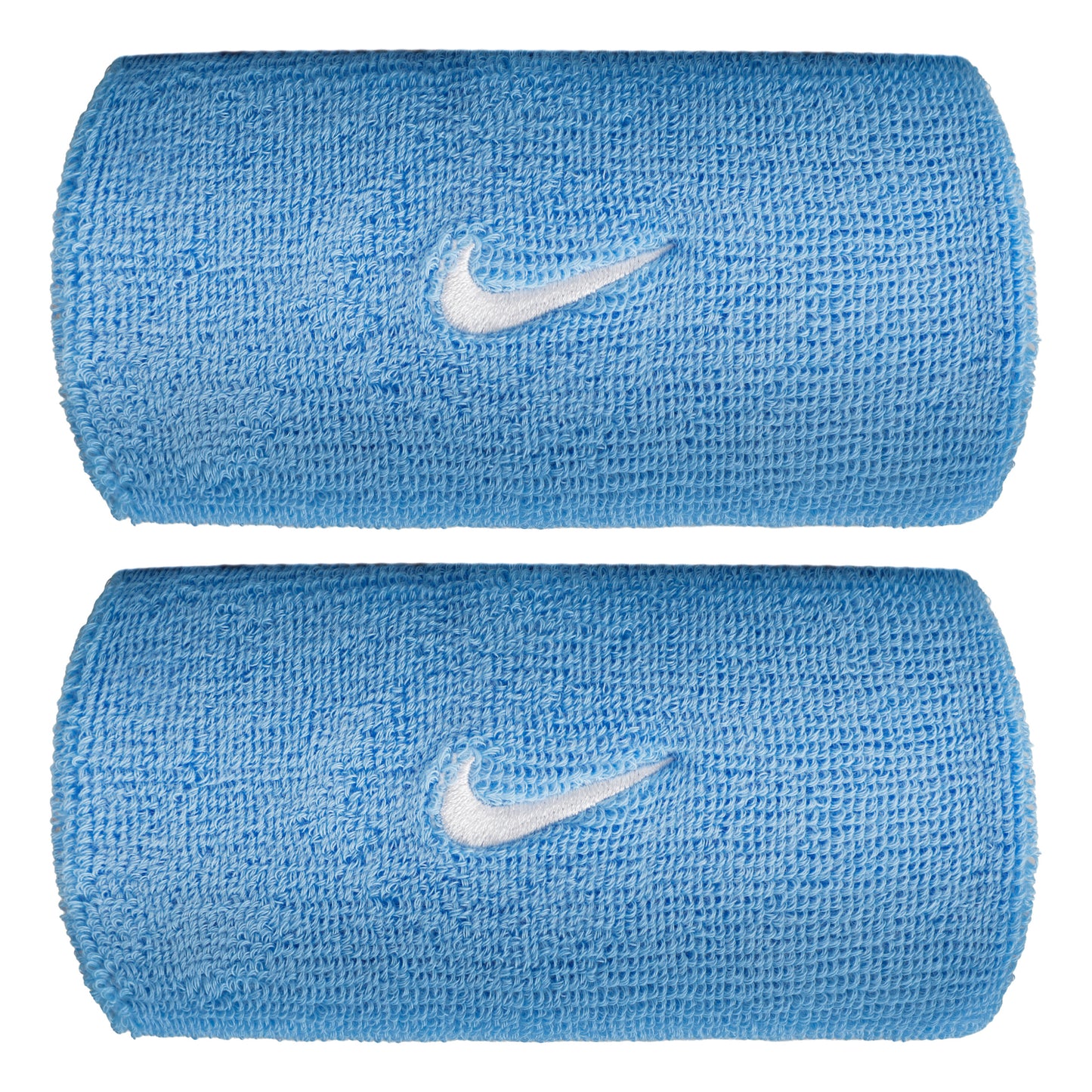 Nike Swoosh Classic Doublewide Wristband long - blue, white Nike Swoosh Classic Doublewide Wristband long - blue, white