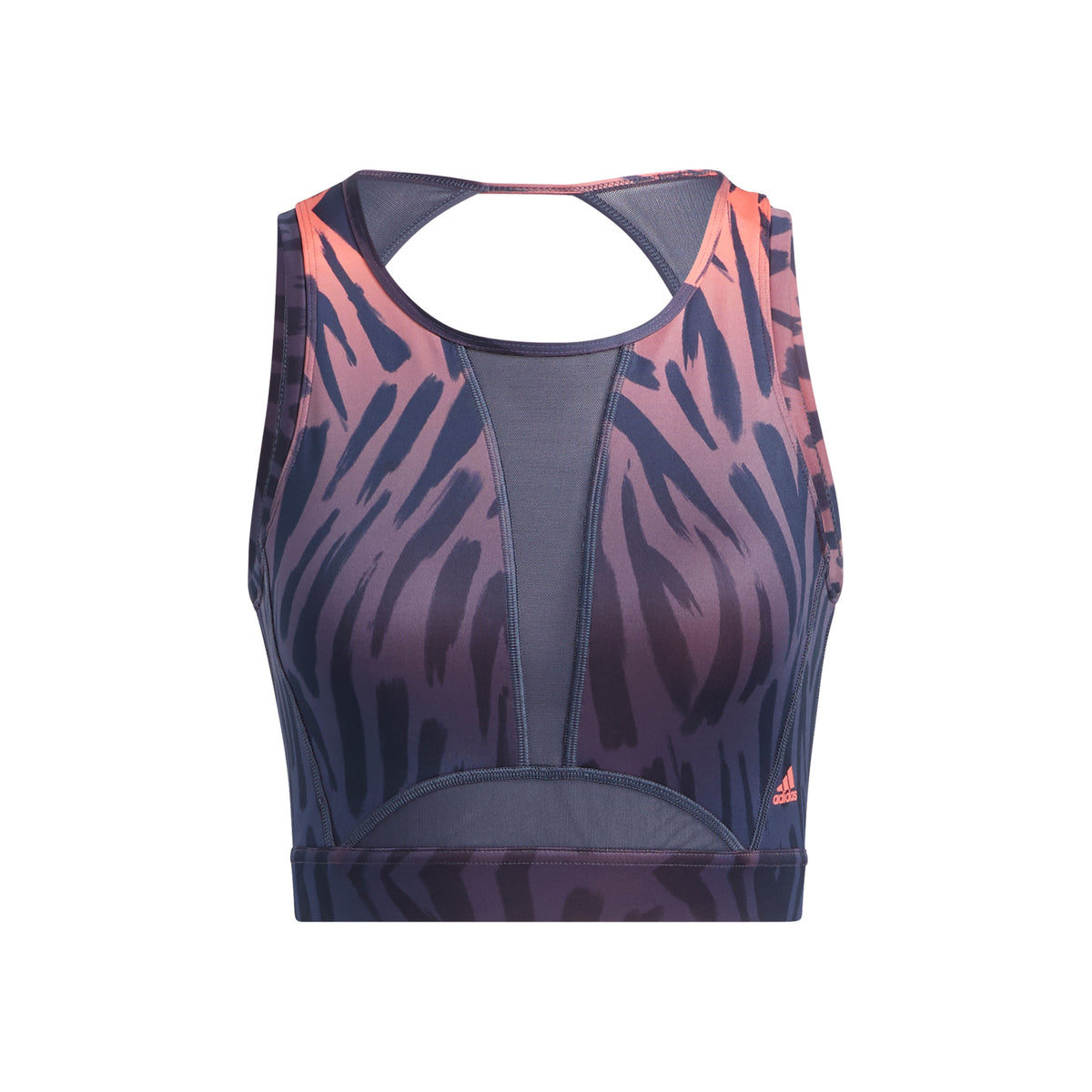 adidas TIGR All over Print Sports bras Women - dark blue, coral adidas TIGR All over Print Sports bras Women - dark blue, coral