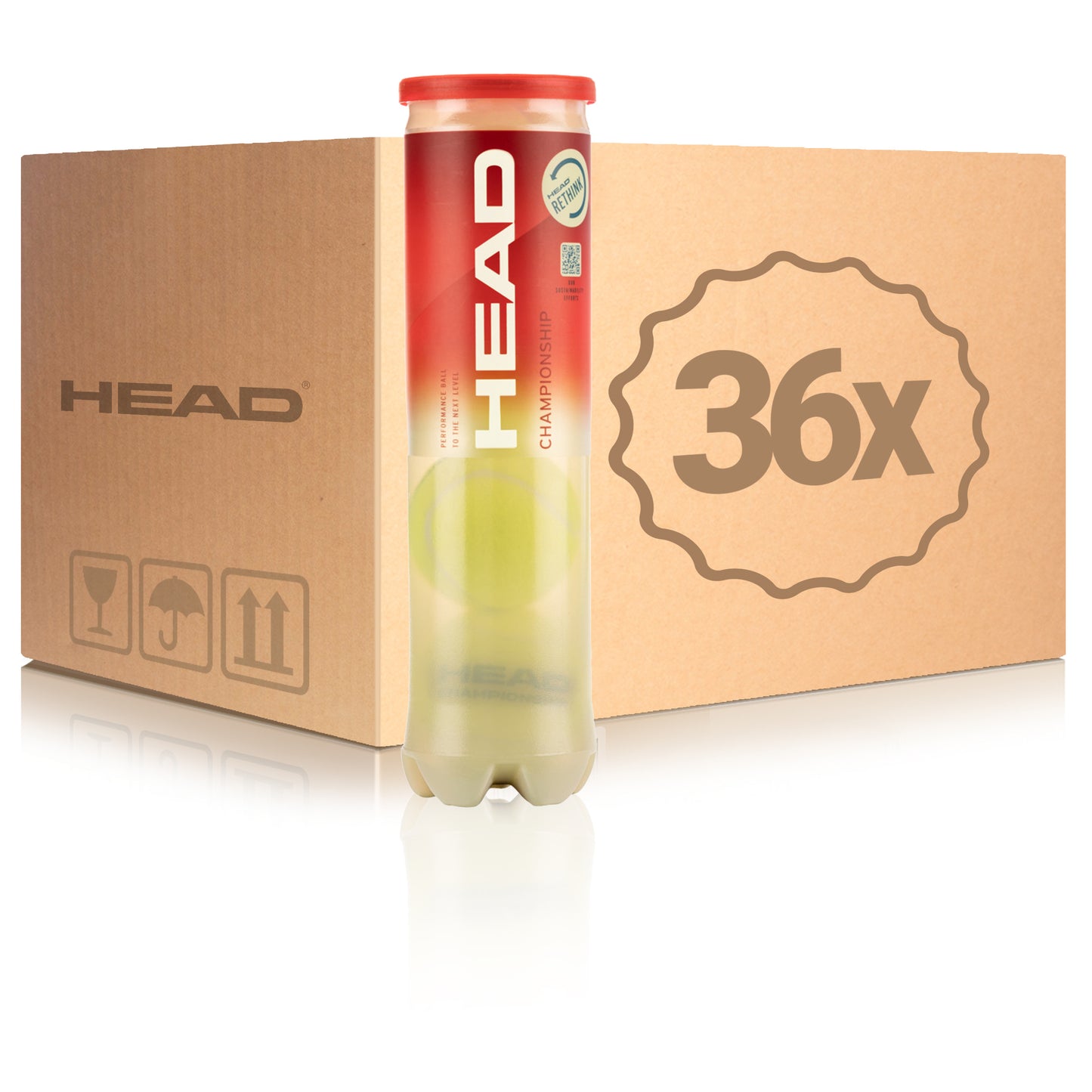 HEAD 36x 4 Ball Tube Championship in a box HEAD 36x 4 Ball Tube Championship in a box