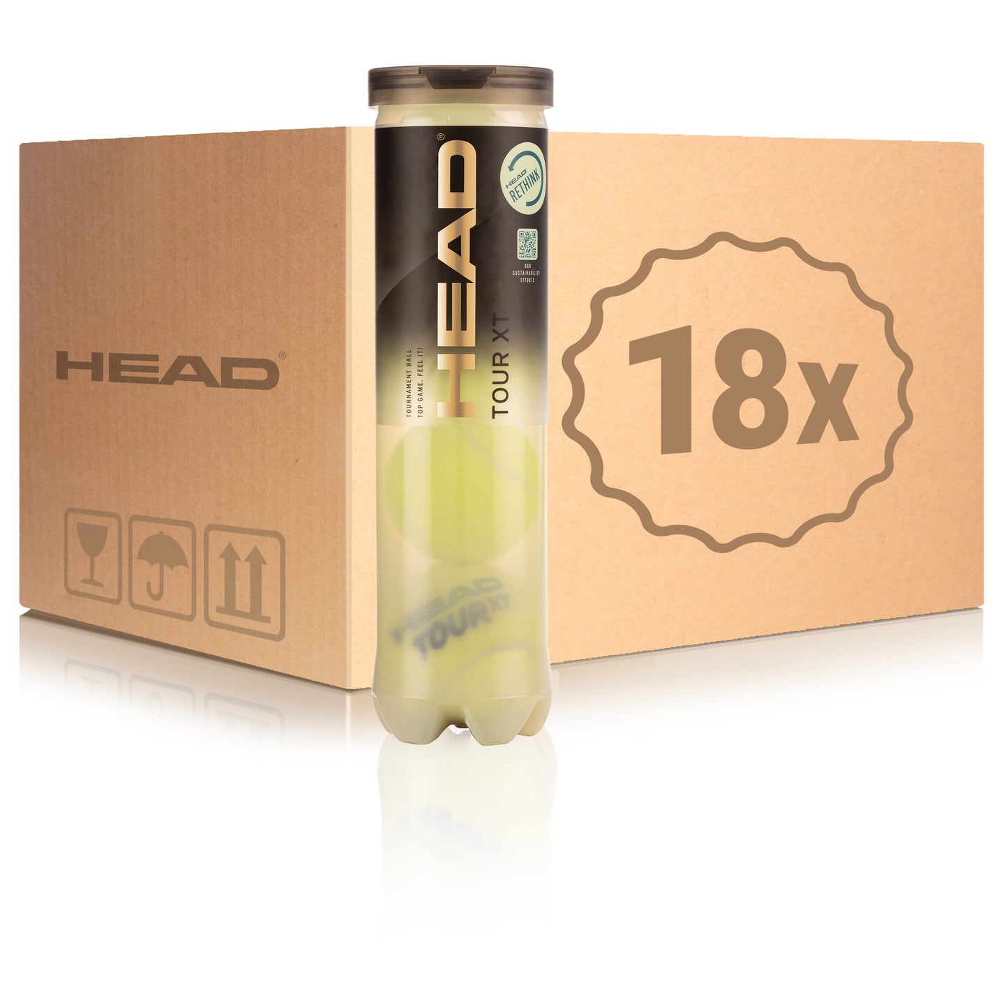 HEAD 18x 4 Ball Tube Tour XT in a box HEAD 18x 4 Ball Tube Tour XT in a box