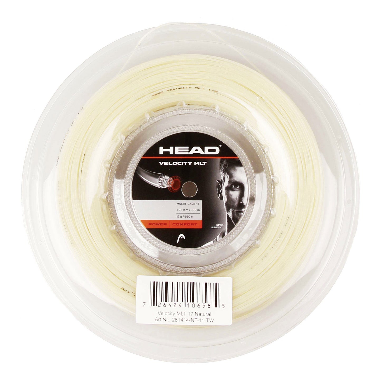 HEAD Velocity MLT String Reel 200m-Ecru HEAD Velocity MLT String Reel 200m-Ecru