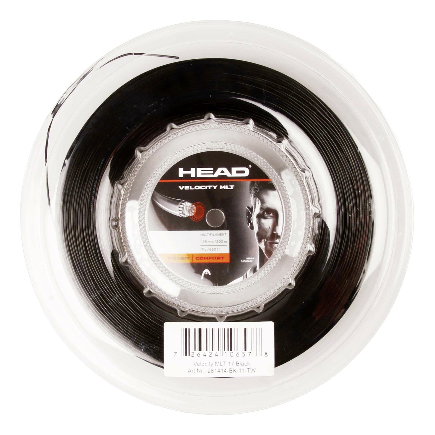 HEAD Velocity MLT String Reel 200m-Black HEAD Velocity MLT String Reel 200m-Black