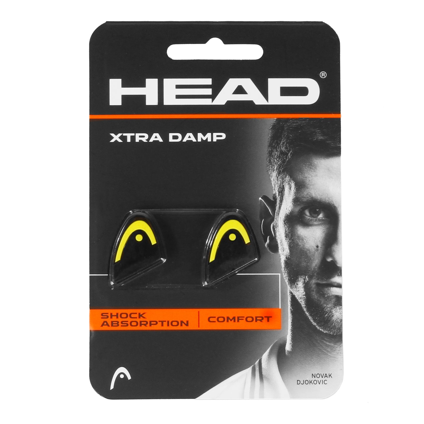 HEAD Xtra Dampener in a double-pack-yellow HEAD Xtra Dampener in a double-pack-yellow