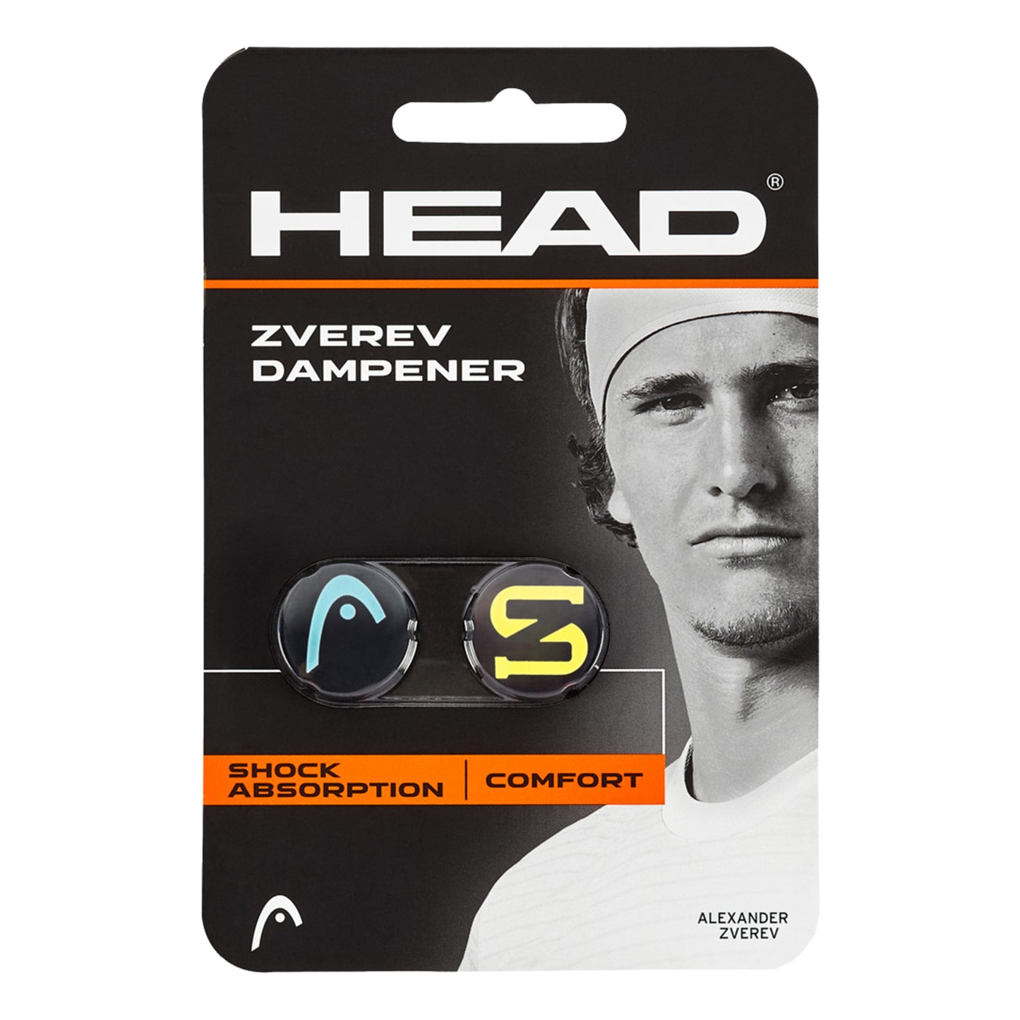 HEAD Zverev Dampener 2 Pack-Blue,Yellow HEAD Zverev Dampener 2 Pack-Blue,Yellow
