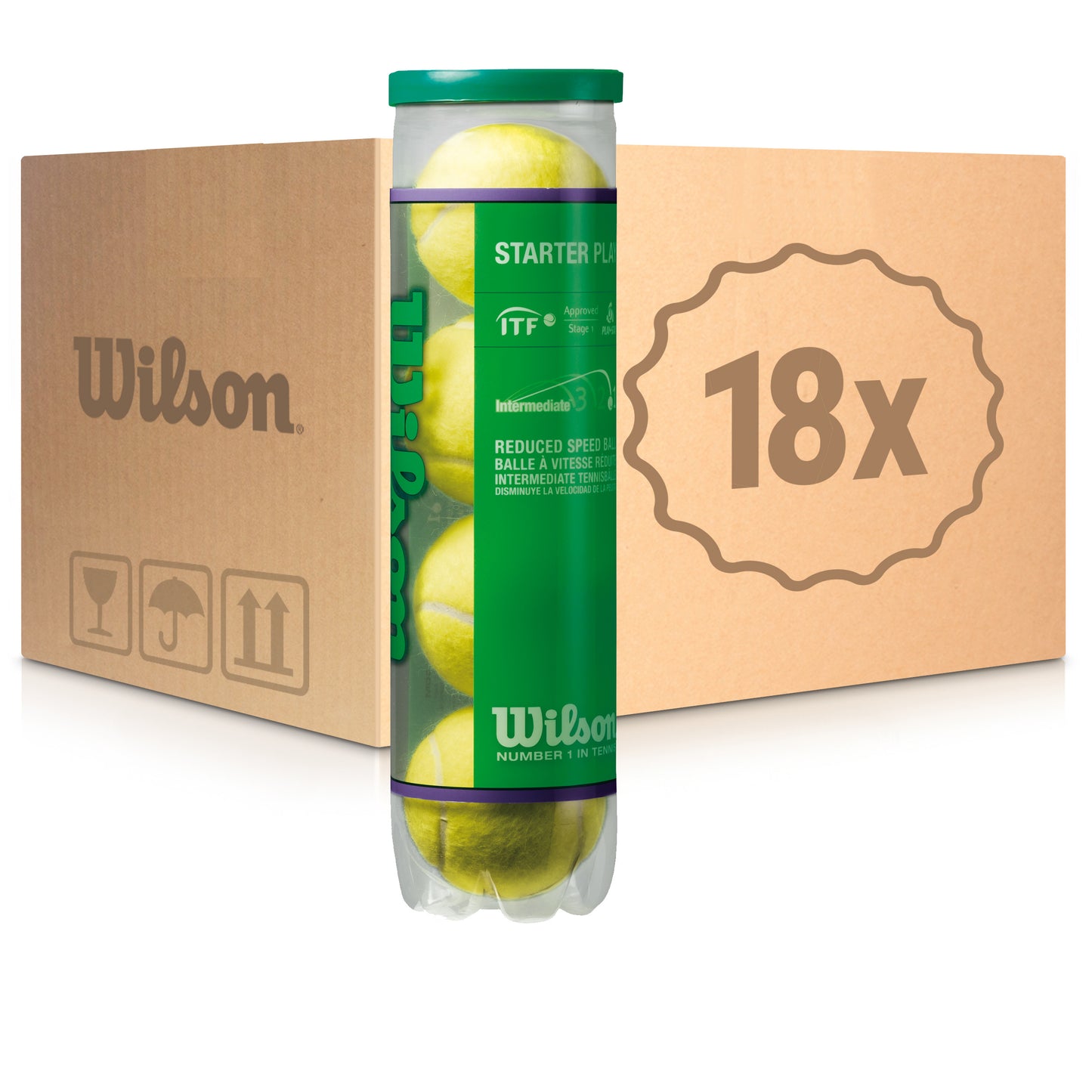 Wilson 18x 4 Ball Tube Starter Play (Stage 1) in a box Wilson 18x 4 Ball Tube Starter Play (Stage 1) in a box