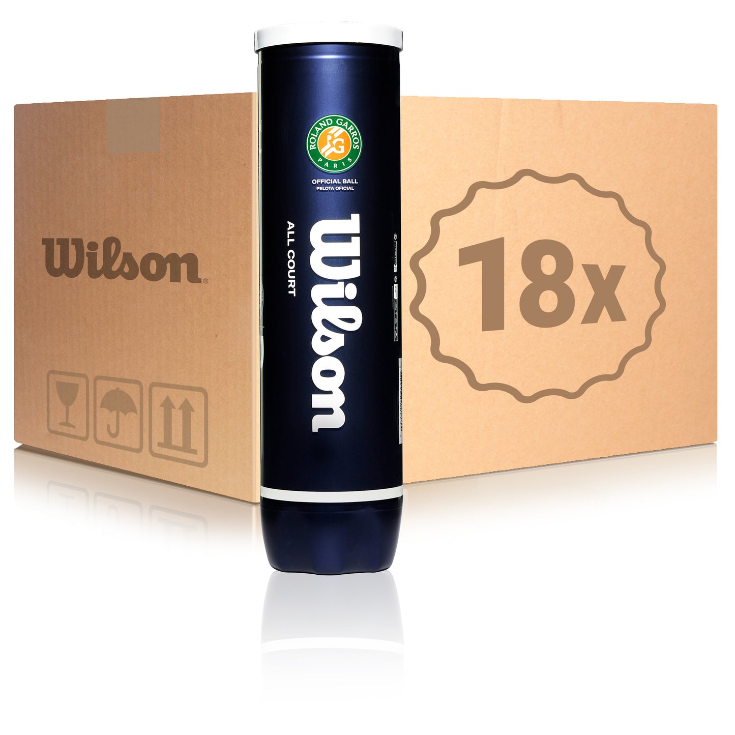 Wilson 18x 4 Ball Tube Roland Garros All Court in a box Wilson 18x 4 Ball Tube Roland Garros All Court in a box
