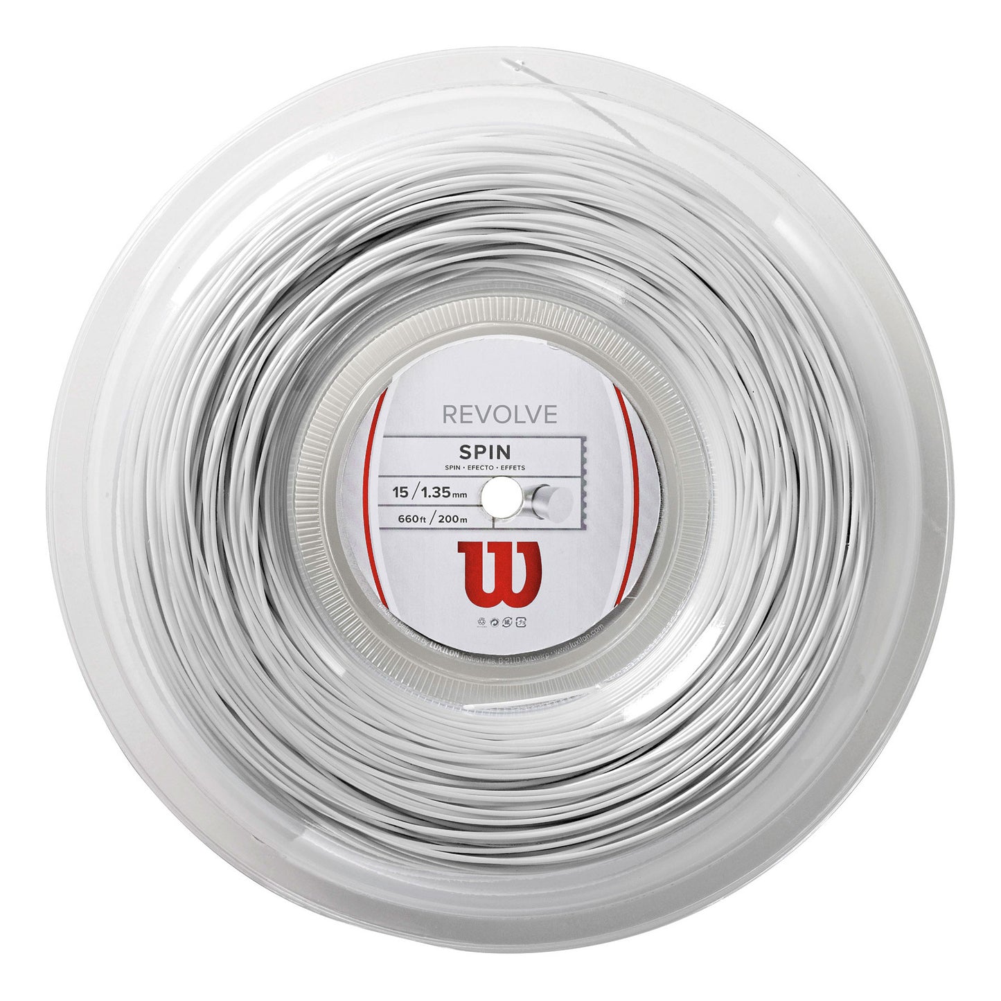 Wilson Revolve String Reel 200m-White Wilson Revolve String Reel 200m-White