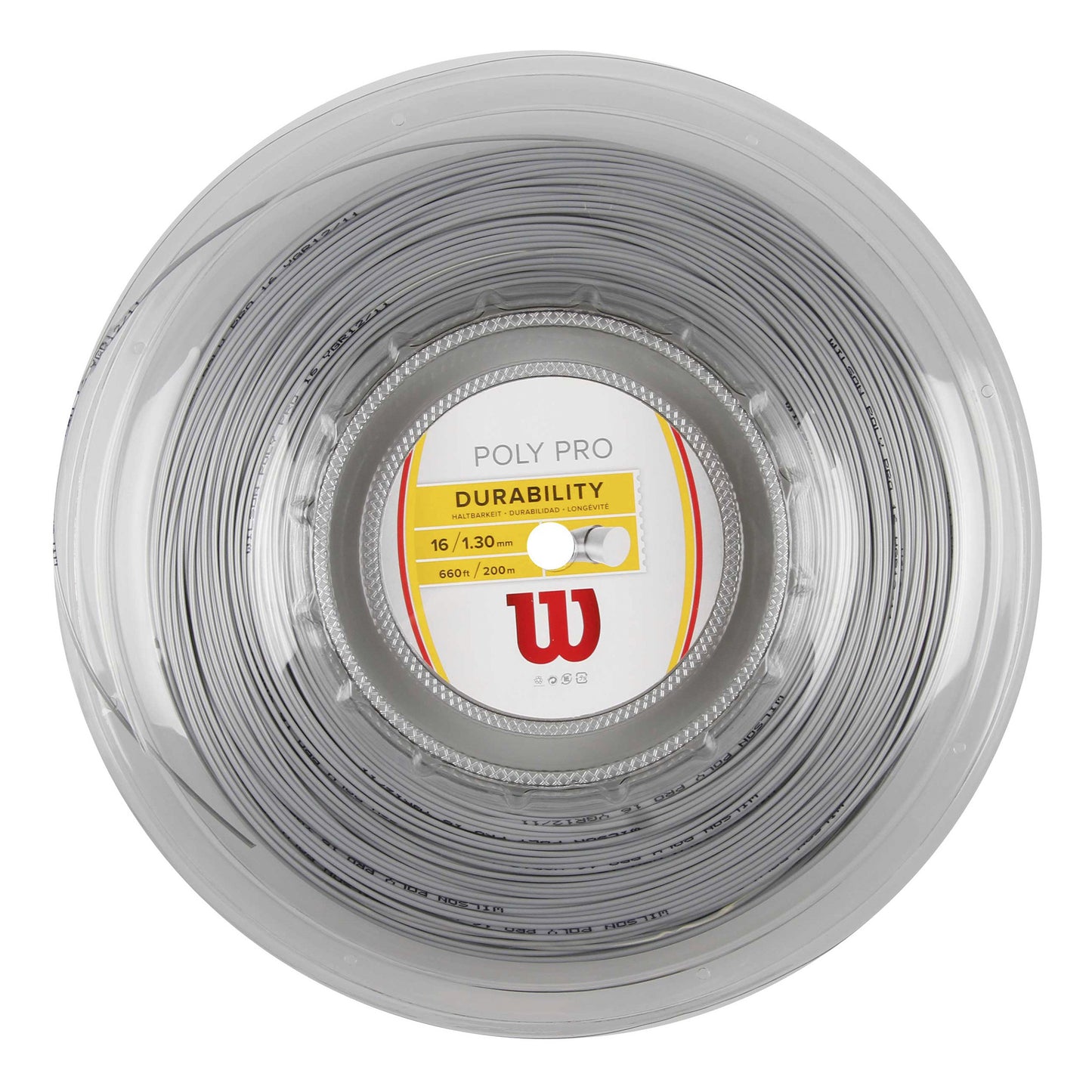 Wilson Poly Pro String Reel 200m-Silver Wilson Poly Pro String Reel 200m-Silver