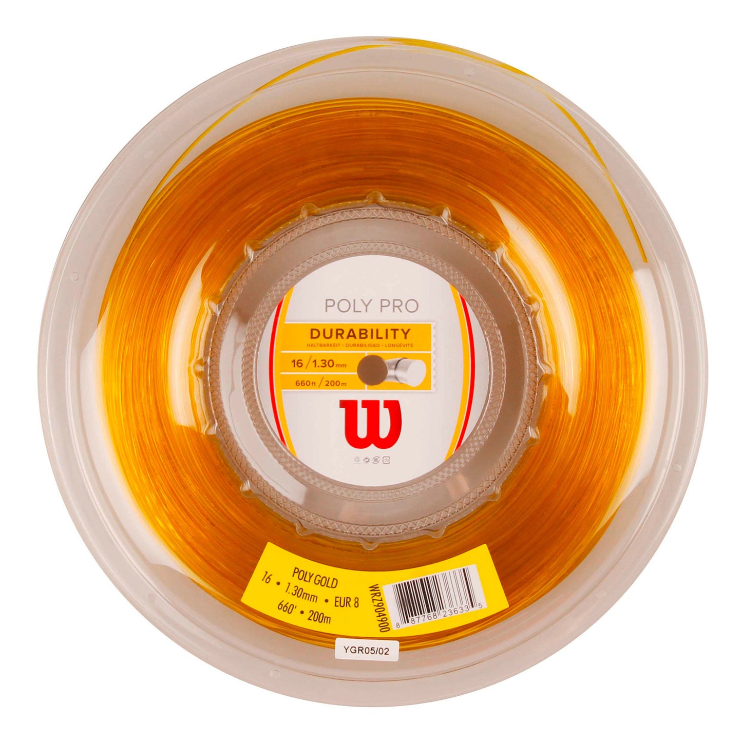 Wilson Poly String Reel 200m-Gold Wilson Poly String Reel 200m-Gold