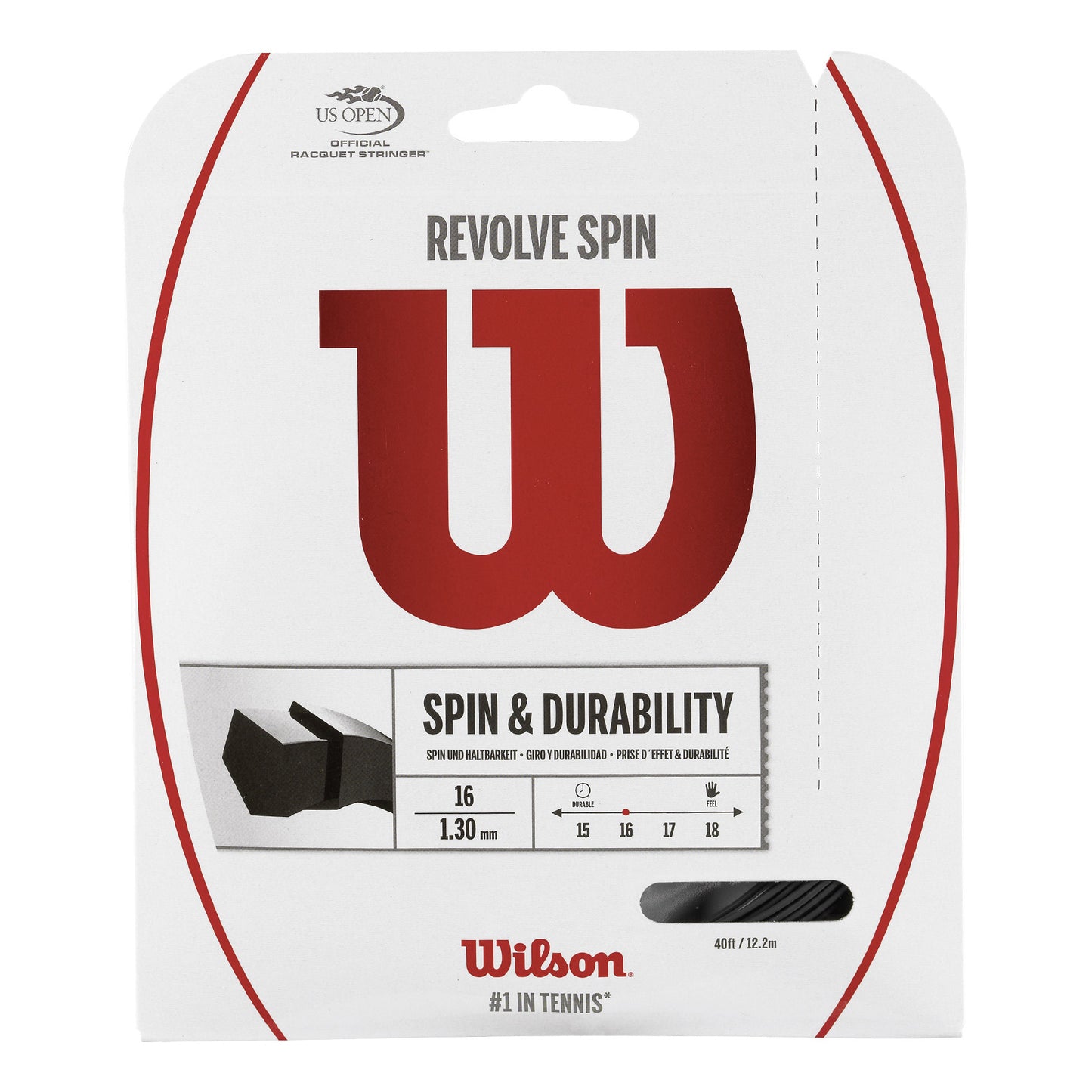 Wilson Revolve Spin String Set 12,2m-Black Wilson Revolve Spin String Set 12,2m-Black