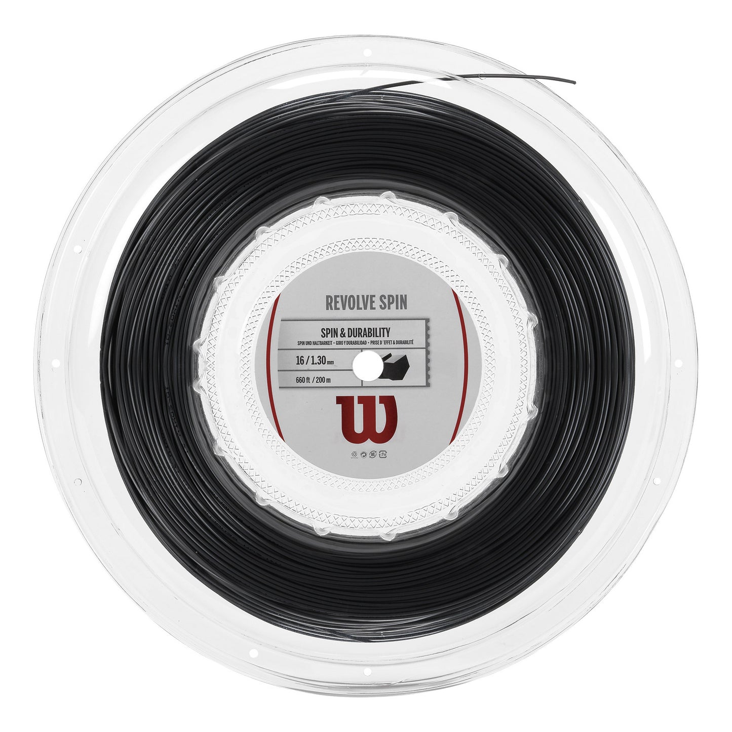 Wilson Revolve Spin String Reel 200m-Black Wilson Revolve Spin String Reel 200m-Black