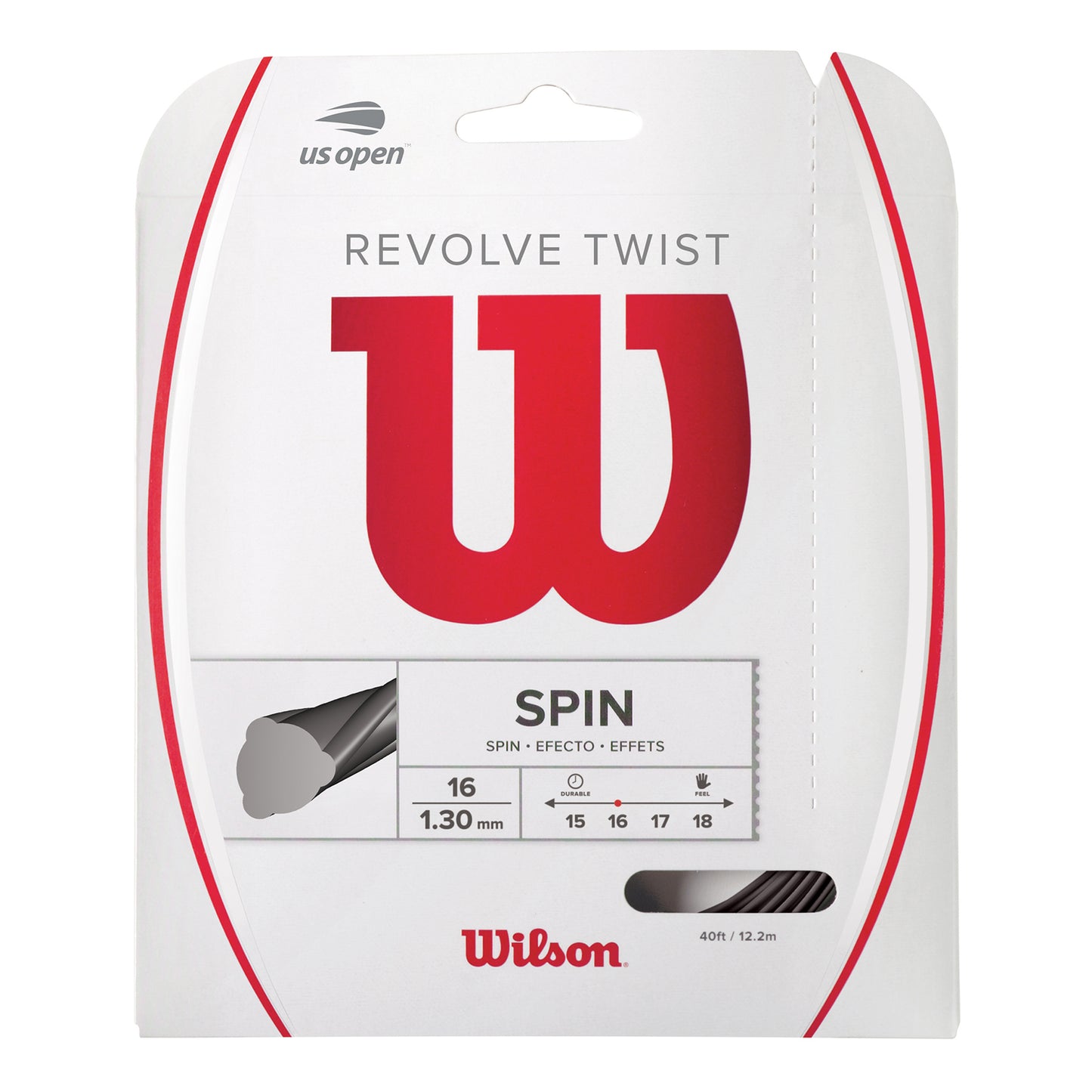 Wilson Revolve Twist String set 12,2m - grey Wilson Revolve Twist String set 12,2m - grey