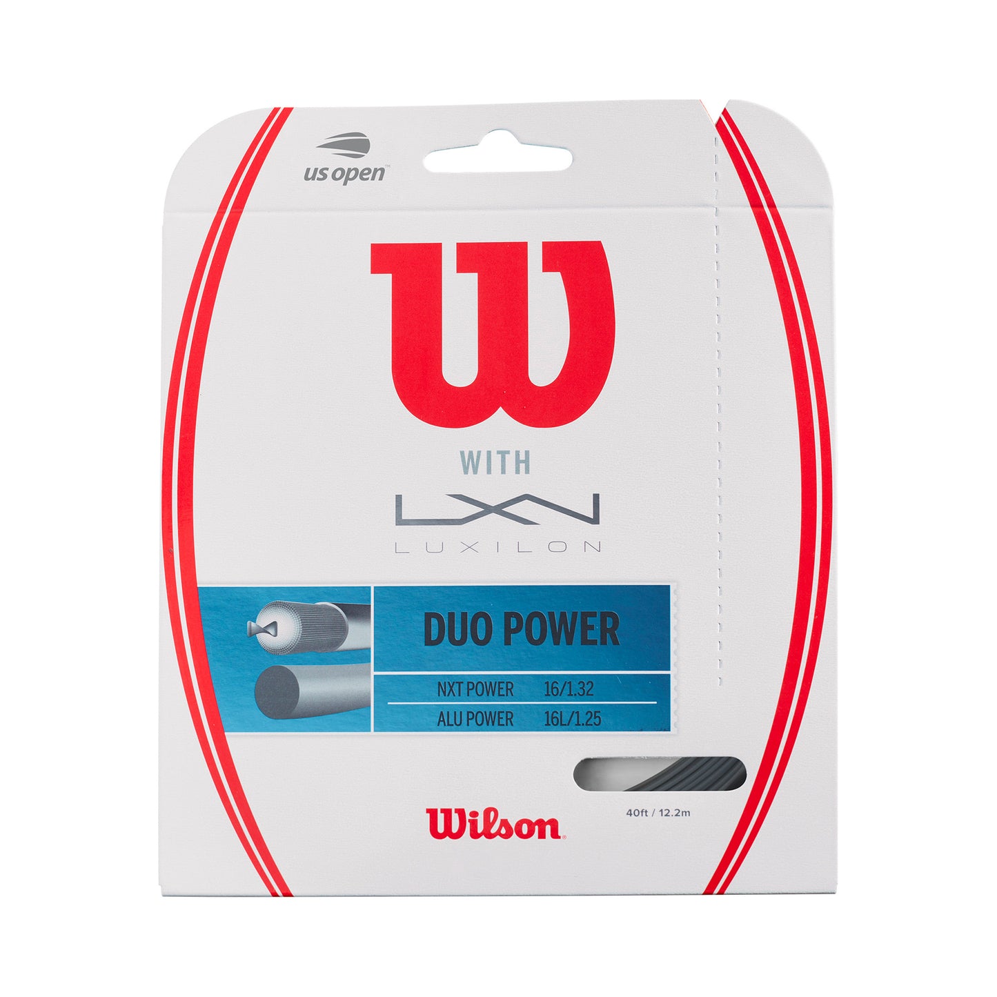 Wilson Duo Power (NXT Power + Alu Power) String Set 12,2m-Silver,Ecru Wilson Duo Power (NXT Power + Alu Power) String Set 12,2m-Silver,Ecru