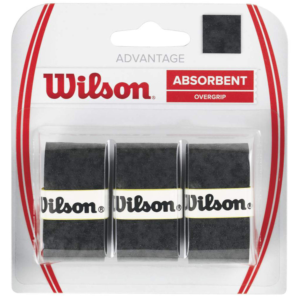 Wilson Advantage Overgrip 3 Pack-Black Wilson Advantage Overgrip 3 Pack-Black