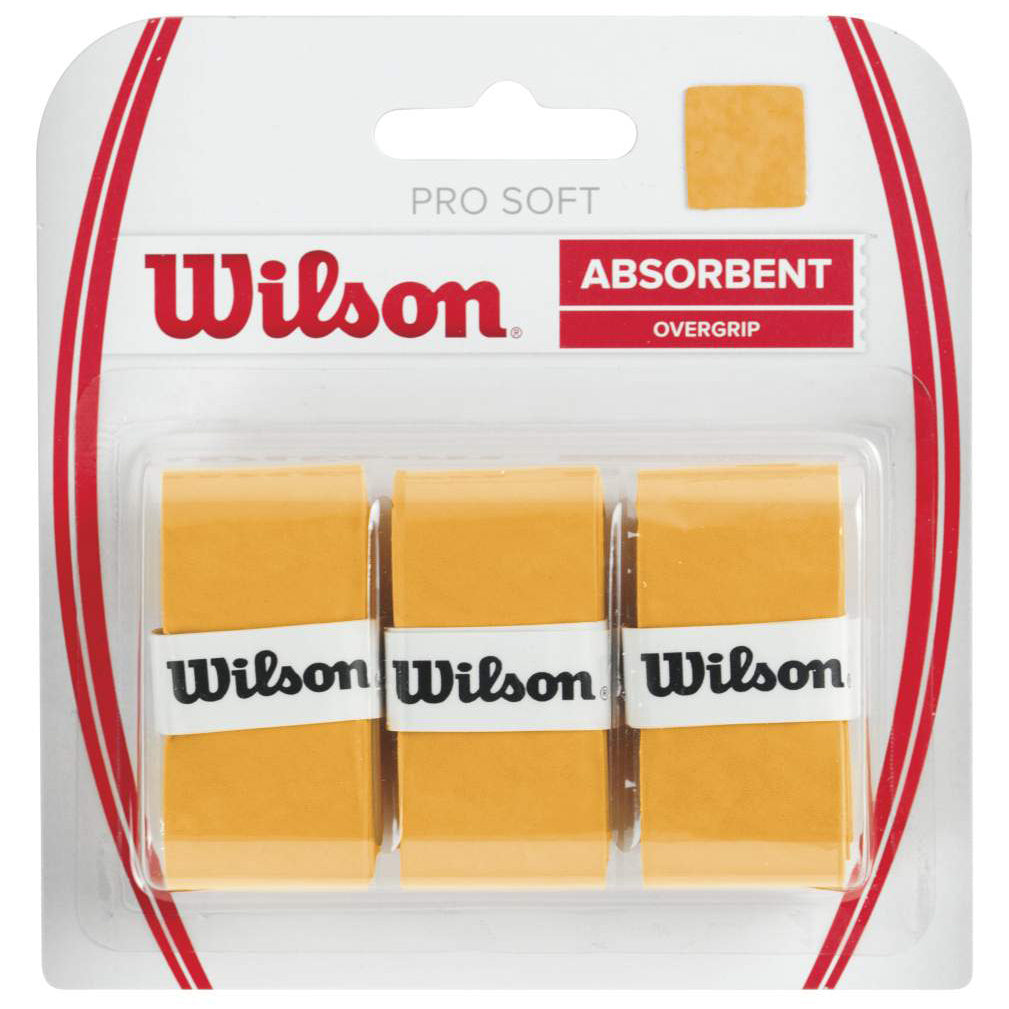 Wilson Soft Overgrip 3 Pack-Gold Wilson Soft Overgrip 3 Pack-Gold