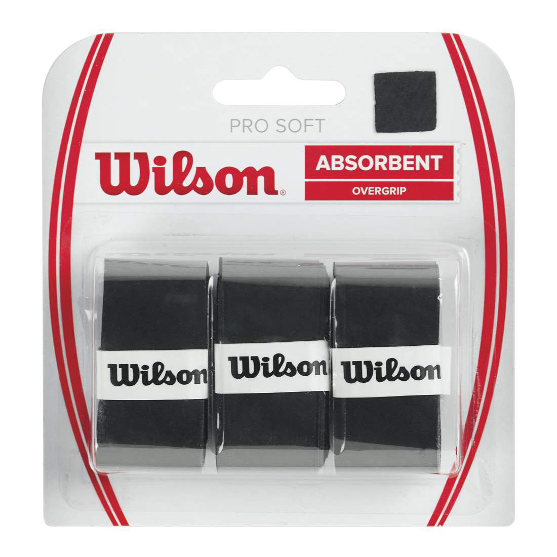 Wilson Soft Overgrip 3 Pack-Black Wilson Soft Overgrip 3 Pack-Black