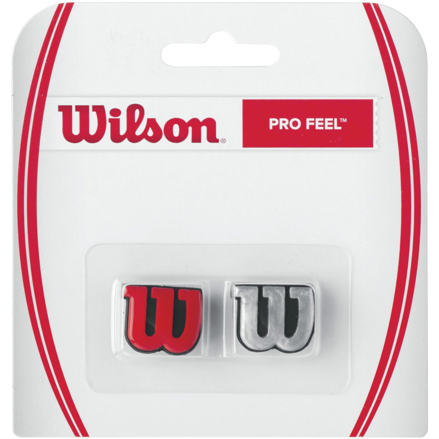 Wilson Pro Feel Dampener 2 Pack-Silver,Red Wilson Pro Feel Dampener 2 Pack-Silver,Red