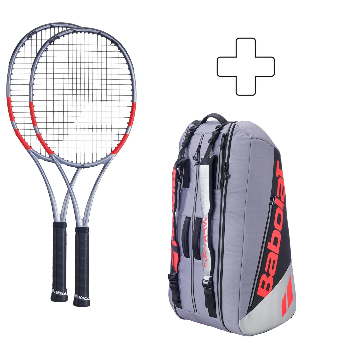 Babolat 2 x Pure Strike 16x19 plus tennis bag Babolat 2 x Pure Strike 16x19 plus tennis bag