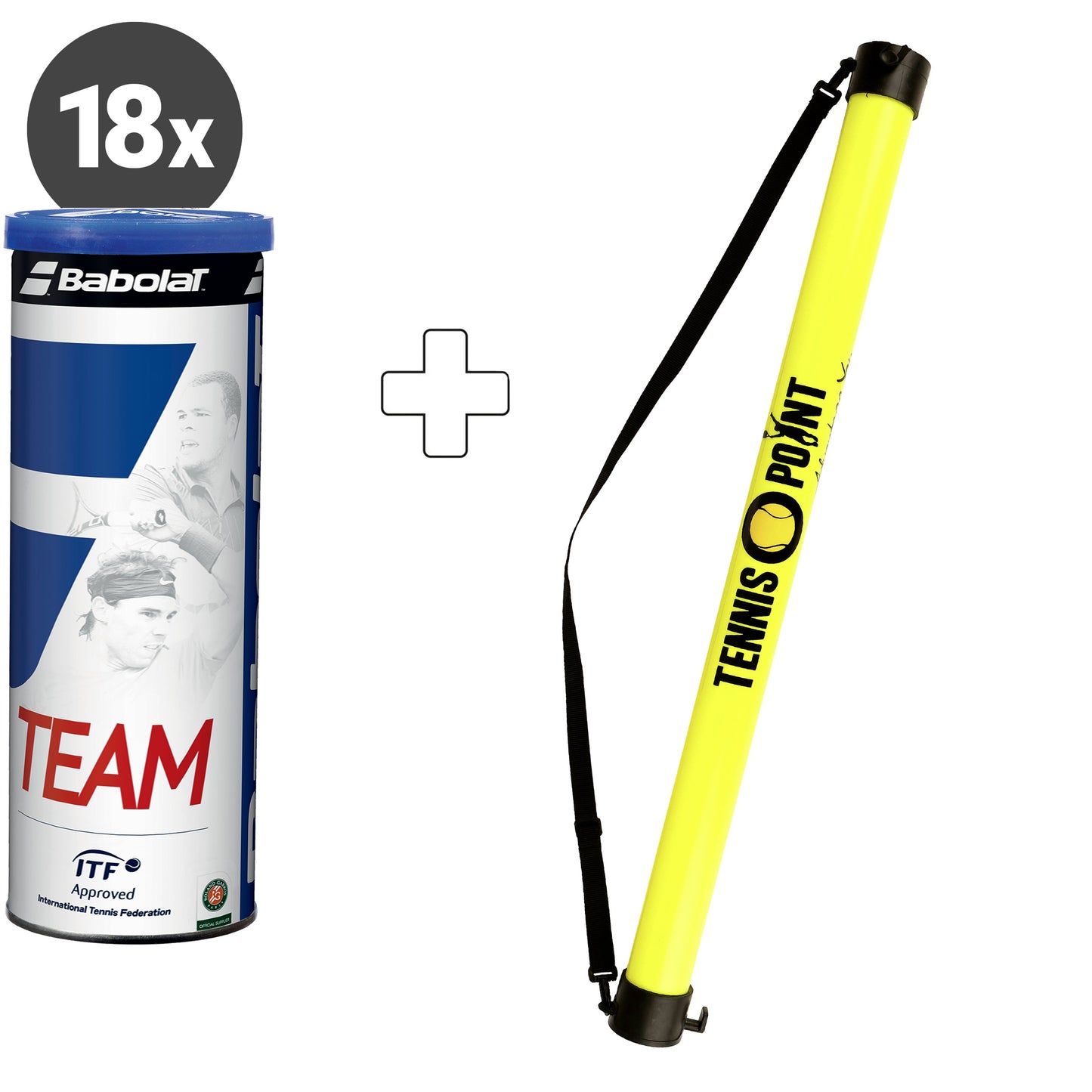 Babolat 18x 4 Ball Tube Team plus ball tube Babolat 18x 4 Ball Tube Team plus ball tube