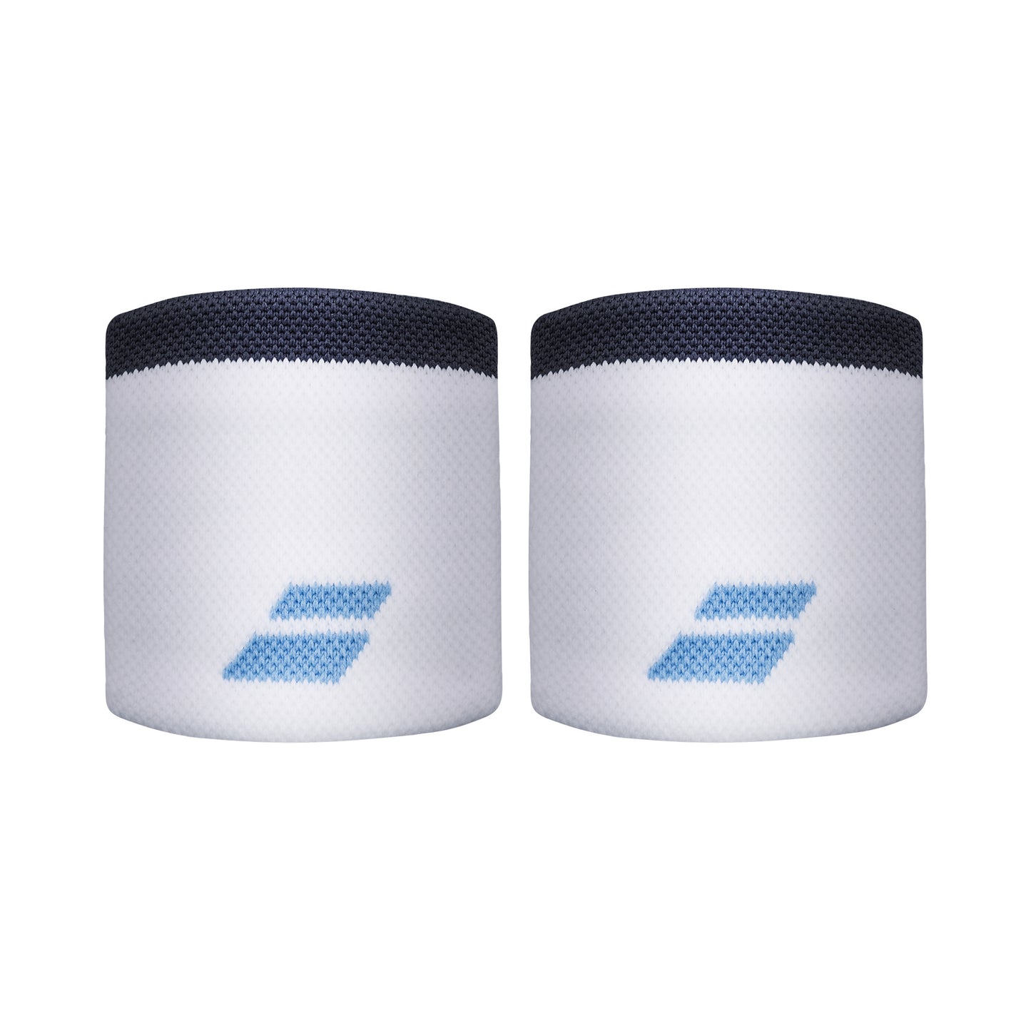 Babolat Logo Wristband short - white, light blue Babolat Logo Wristband short - white, light blue