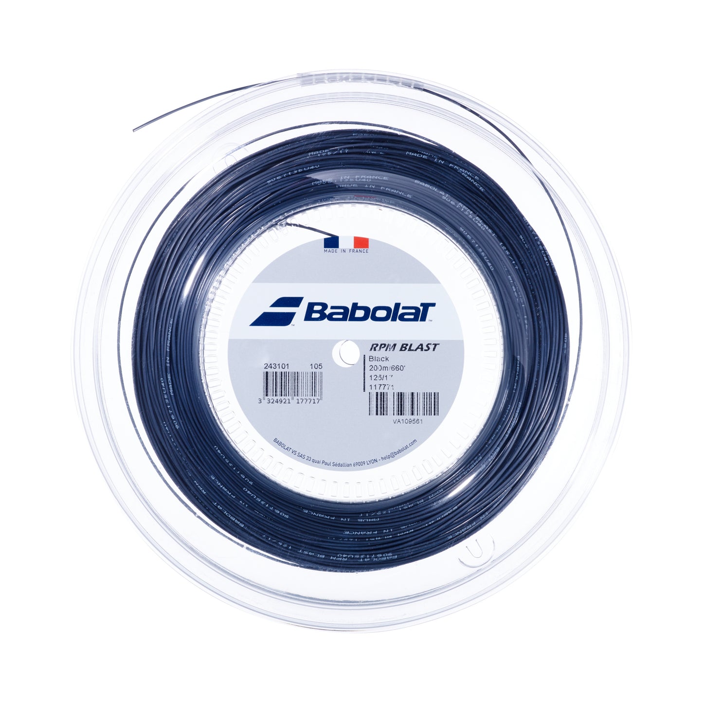Babolat RPM Blast String Reel 200m-Black Babolat RPM Blast String Reel 200m-Black