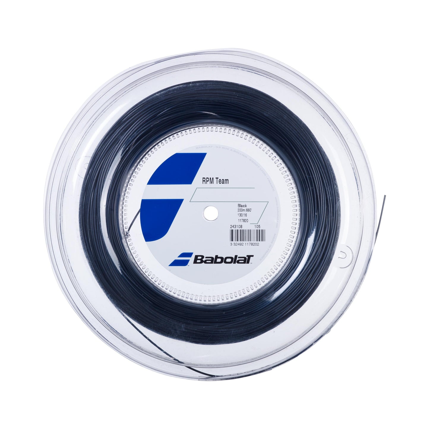 Babolat Team RPM Team String Reel 200m-Black Babolat Team RPM Team String Reel 200m-Black