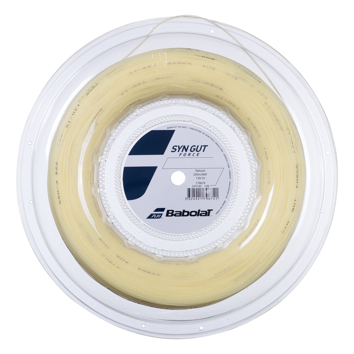Babolat Synthetic Gut Force String Reel 200m-Ecru Babolat Synthetic Gut Force String Reel 200m-Ecru