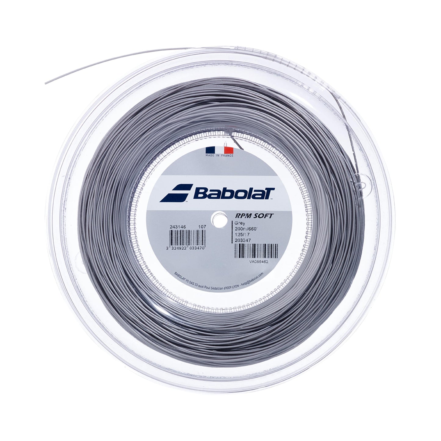 Babolat RPM Soft String Reel 200m-Grey Babolat RPM Soft String Reel 200m-Grey