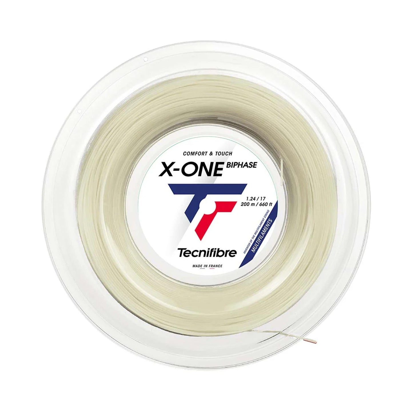 Tecnifibre X-One Biphase 200m String Reel-Ecru Tecnifibre X-One Biphase 200m String Reel-Ecru