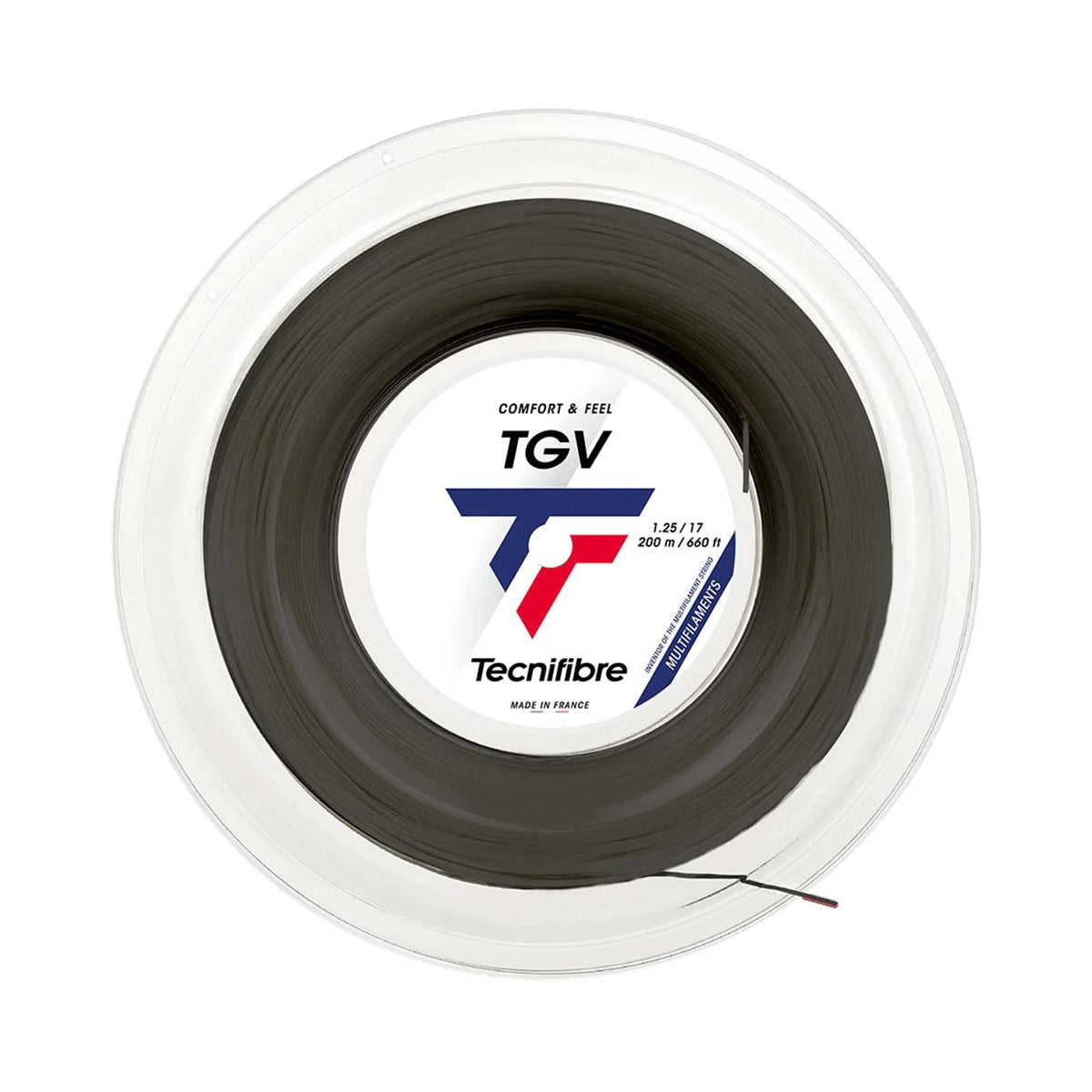 Tecnifibre TGV 200m String Reel-Black Tecnifibre TGV 200m String Reel-Black