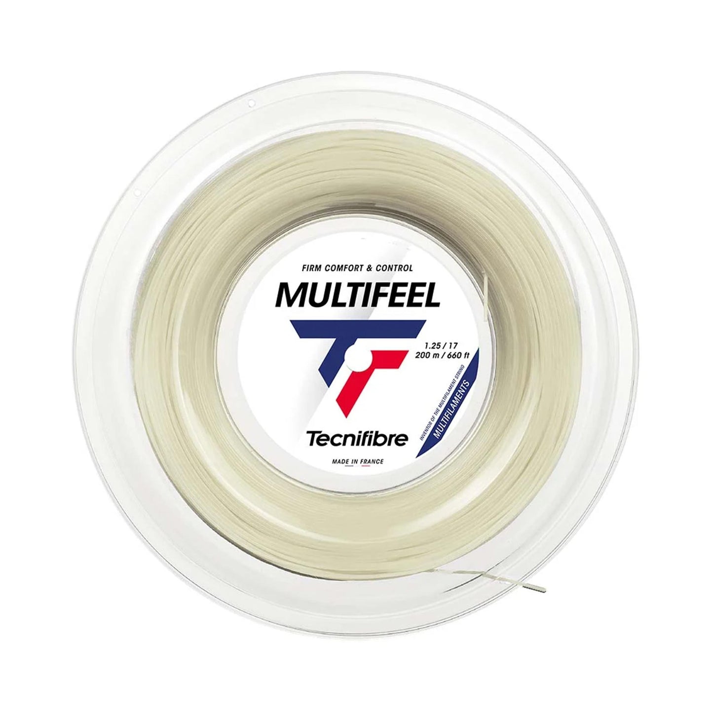 Tecnifibre Multifeel 200m String Reel-Ecru Tecnifibre Multifeel 200m String Reel-Ecru
