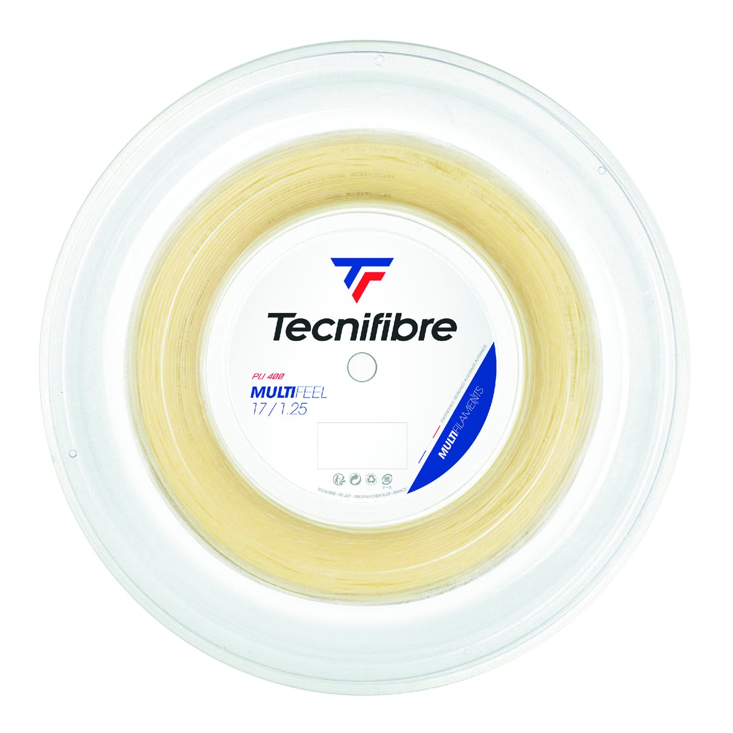 Tecnifibre Multifeel 200m String Reel-Ecru Tecnifibre Multifeel 200m String Reel-Ecru