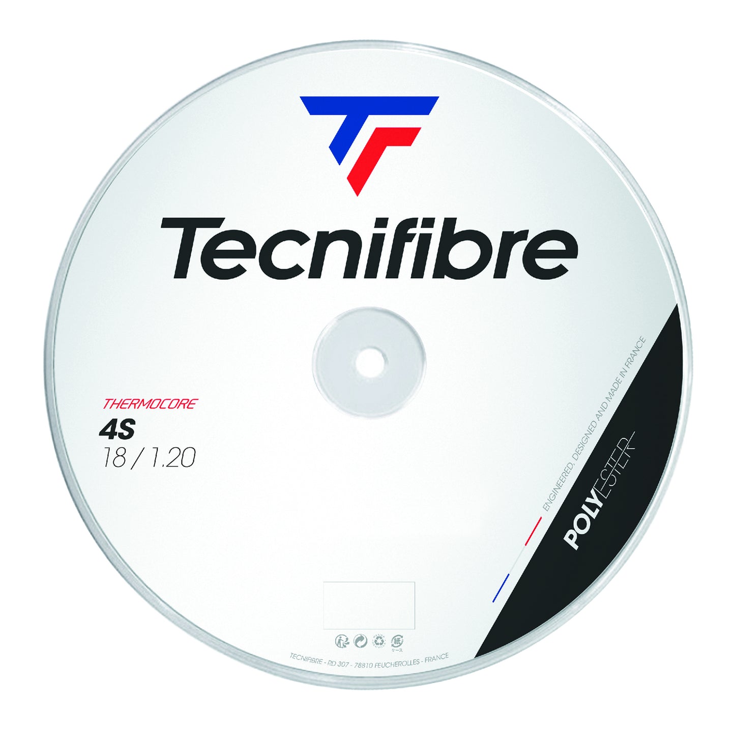 Tecnifibre Black Code 4S 200m String Reel-Black Tecnifibre Black Code 4S 200m String Reel-Black