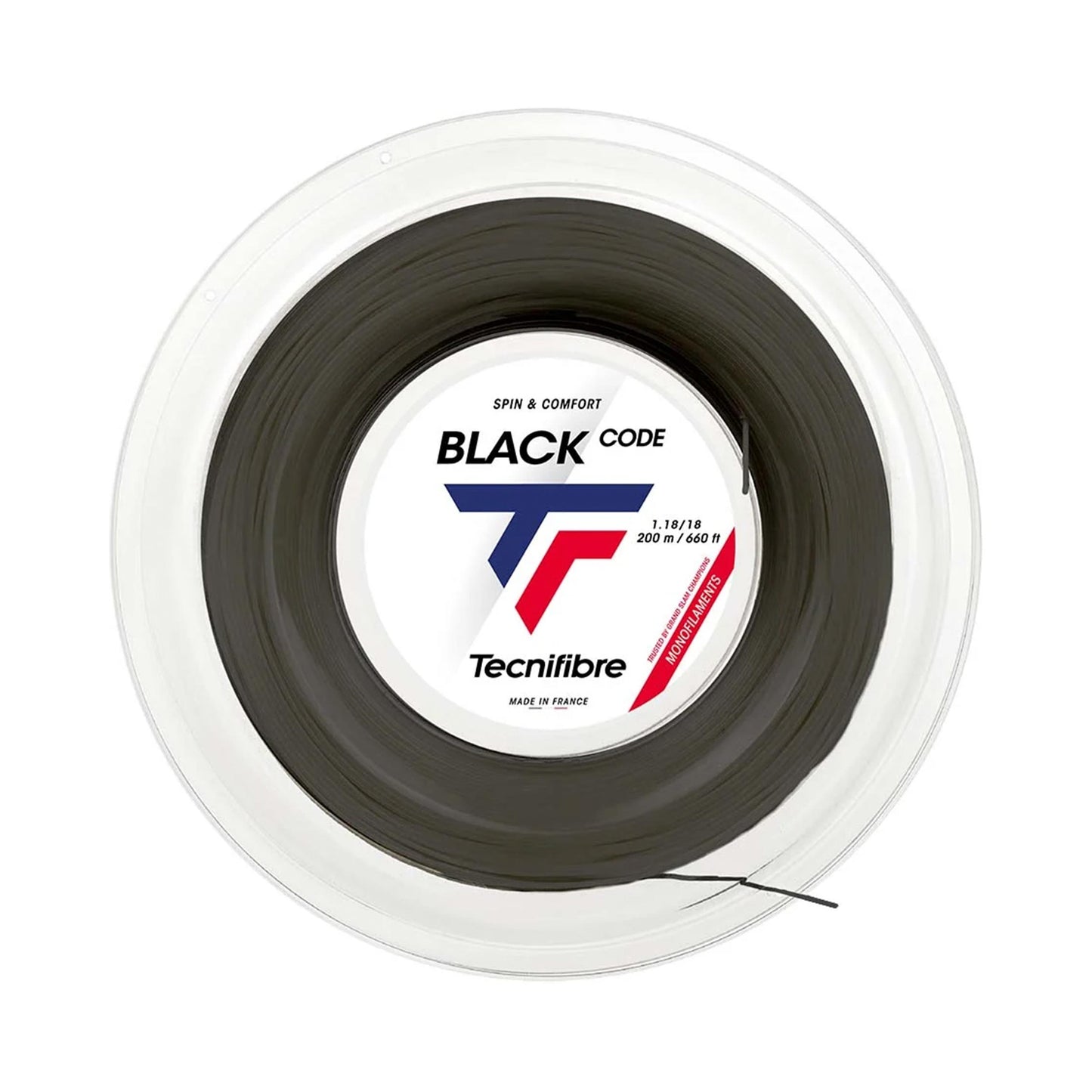 Tecnifibre Black Code 200m String Reel-Black Tecnifibre Black Code 200m String Reel-Black