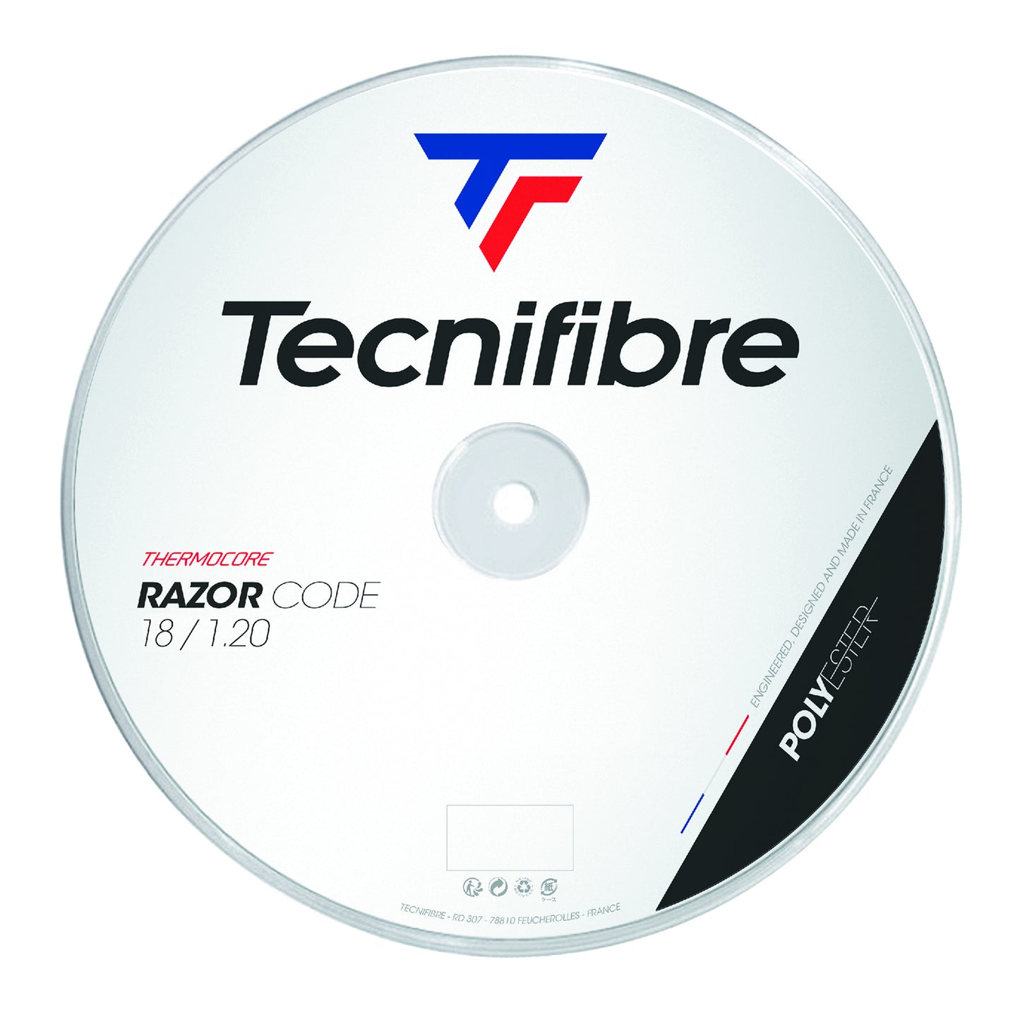 Tecnifibre Razor Code 200m String Reel-White Tecnifibre Razor Code 200m String Reel-White