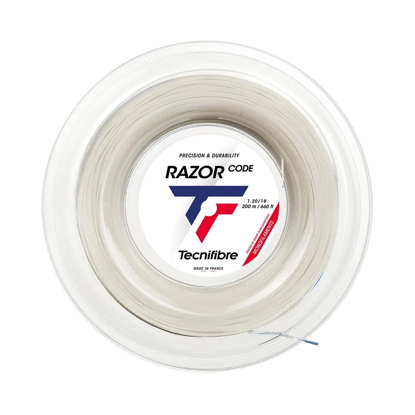 Tecnifibre Razor Code 200m String Reel-White Tecnifibre Razor Code 200m String Reel-White