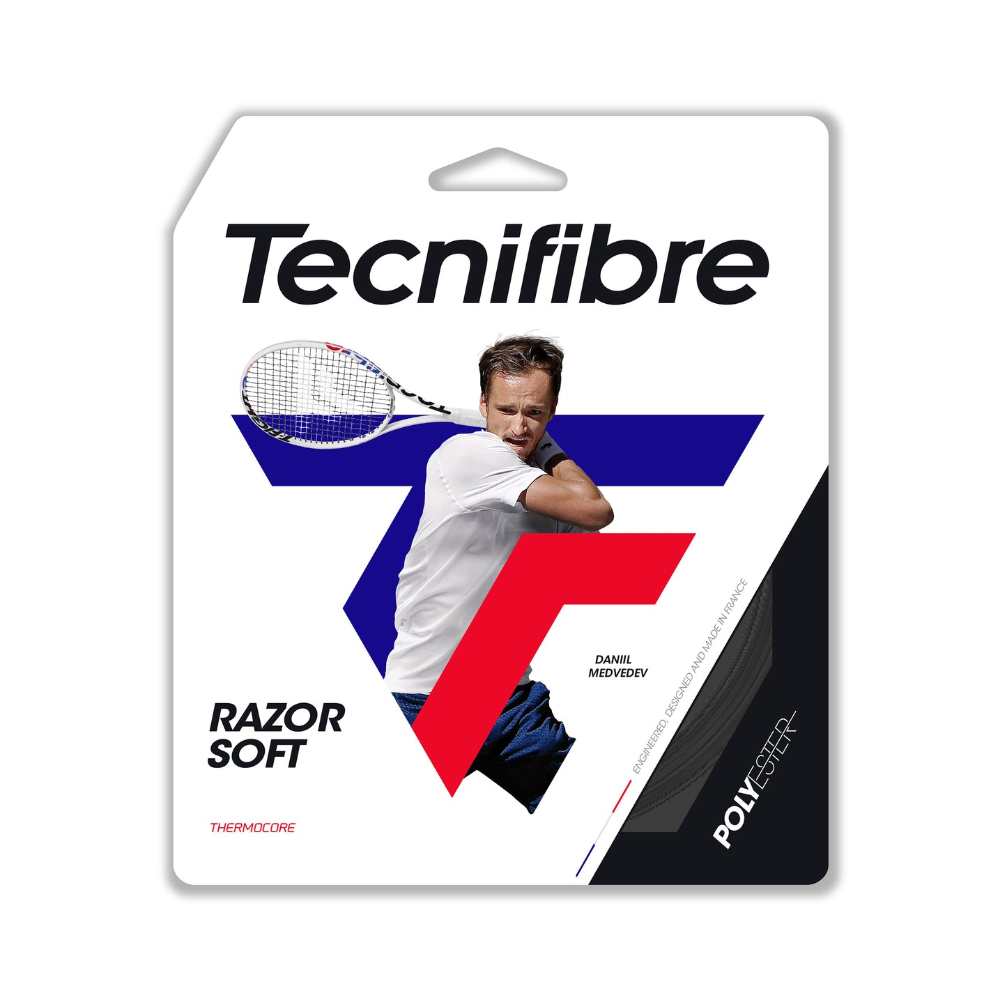 Tecnifibre Razor Soft 12m String Set-Grey Tecnifibre Razor Soft 12m String Set-Grey