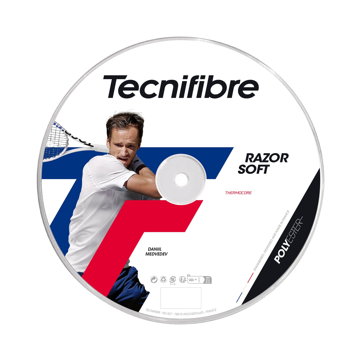 Tecnifibre Razor Soft 200m String Reel-Grey Tecnifibre Razor Soft 200m String Reel-Grey