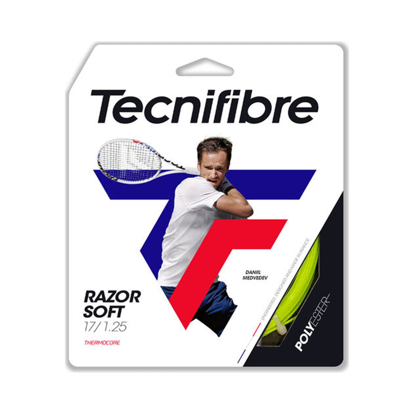 Tecnifibre Razor Soft 12m String Set-Lime Tecnifibre Razor Soft 12m String Set-Lime