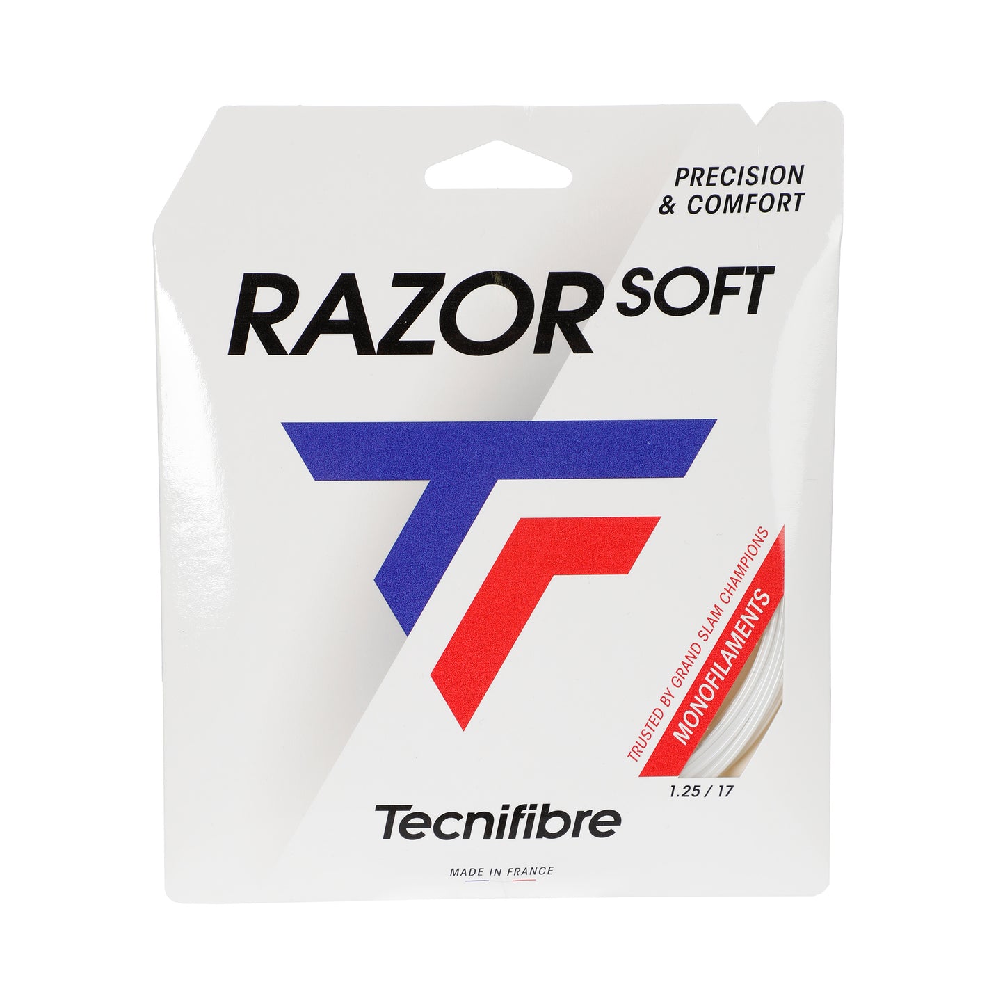 Tecnifibre Razor Soft 12m String Set-White Tecnifibre Razor Soft 12m String Set-White