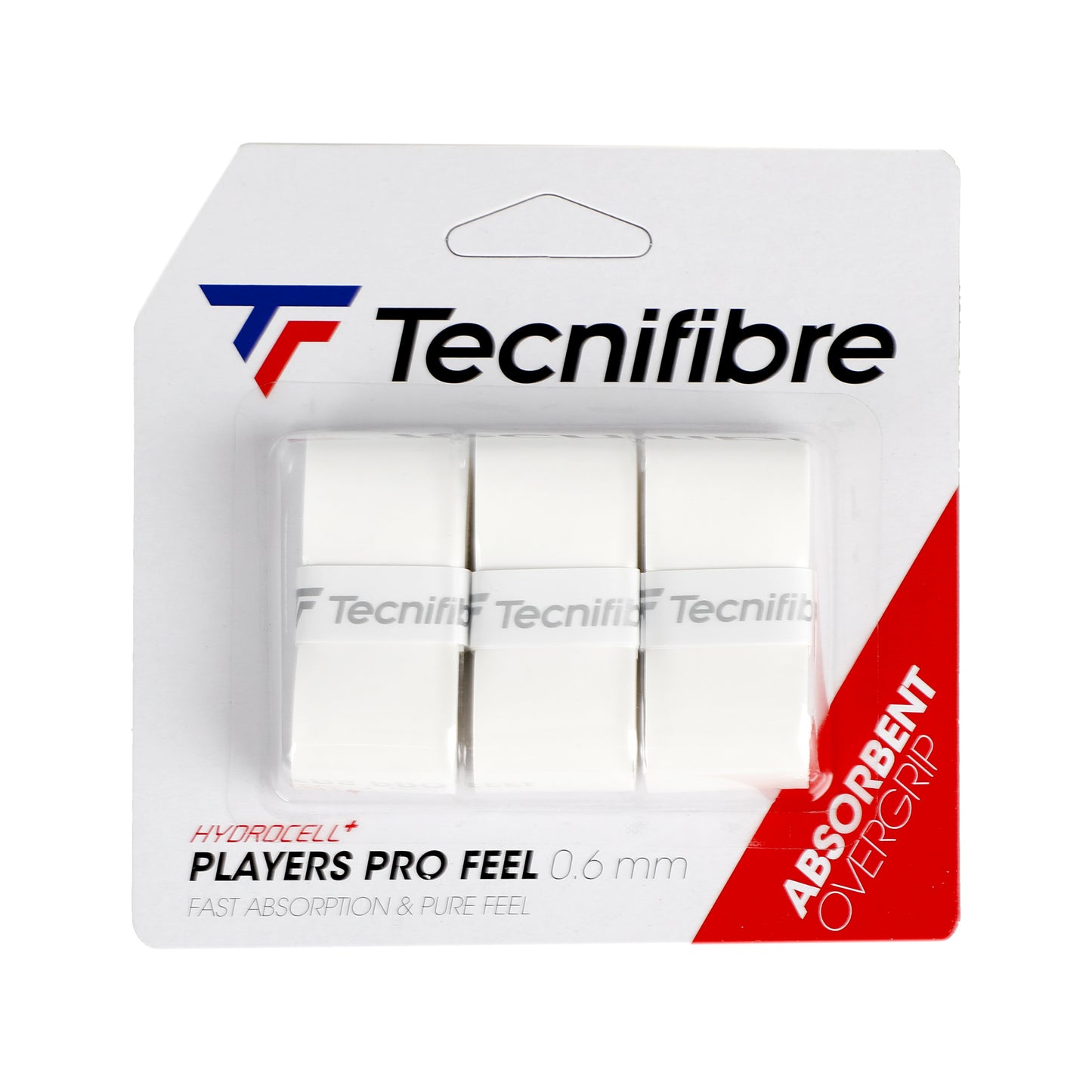 Tecnifibre Player Pro Feel 3 Pack-White Tecnifibre Player Pro Feel 3 Pack-White