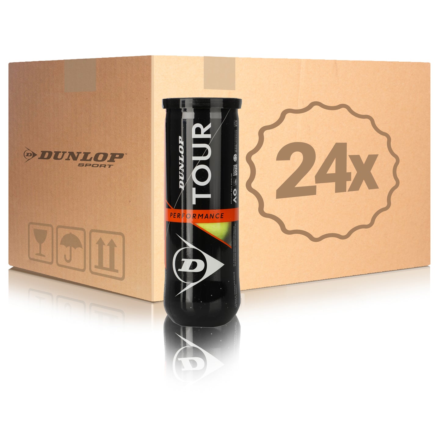 Dunlop 24x 3 Ball Tube Tour Performance in a box Dunlop 24x 3 Ball Tube Tour Performance in a box