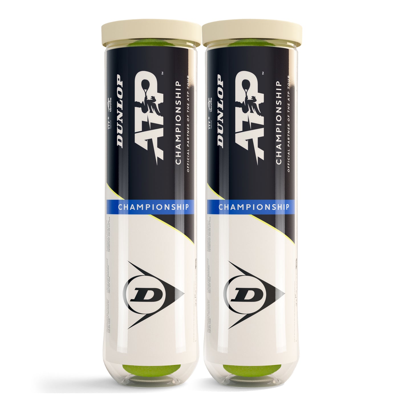 Dunlop ATP Championship Bi Pack 2x 4 Ball Tube Dunlop ATP Championship Bi Pack 2x 4 Ball Tube