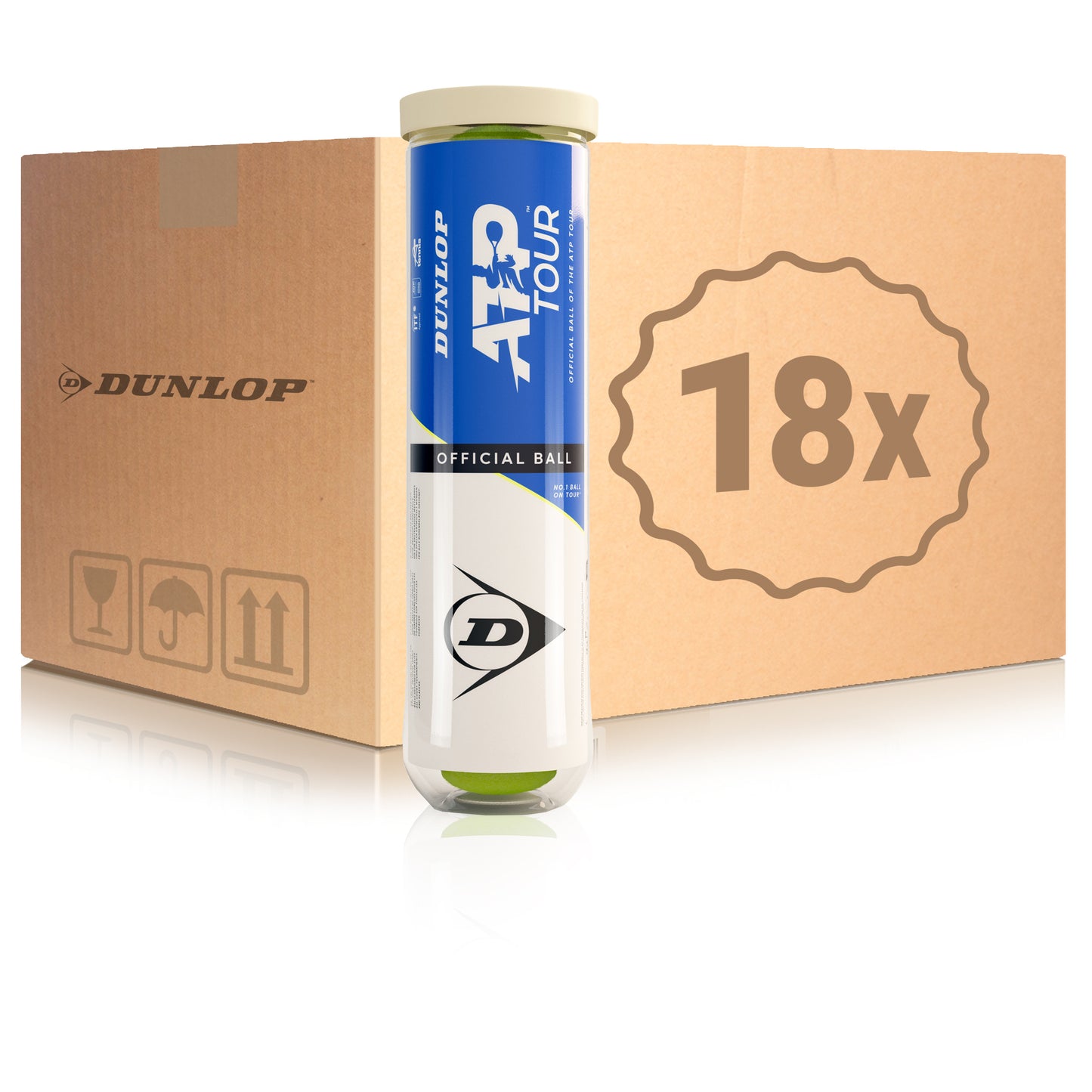 Dunlop 18x 4 Ball Tube ATP in a box Dunlop 18x 4 Ball Tube ATP in a box