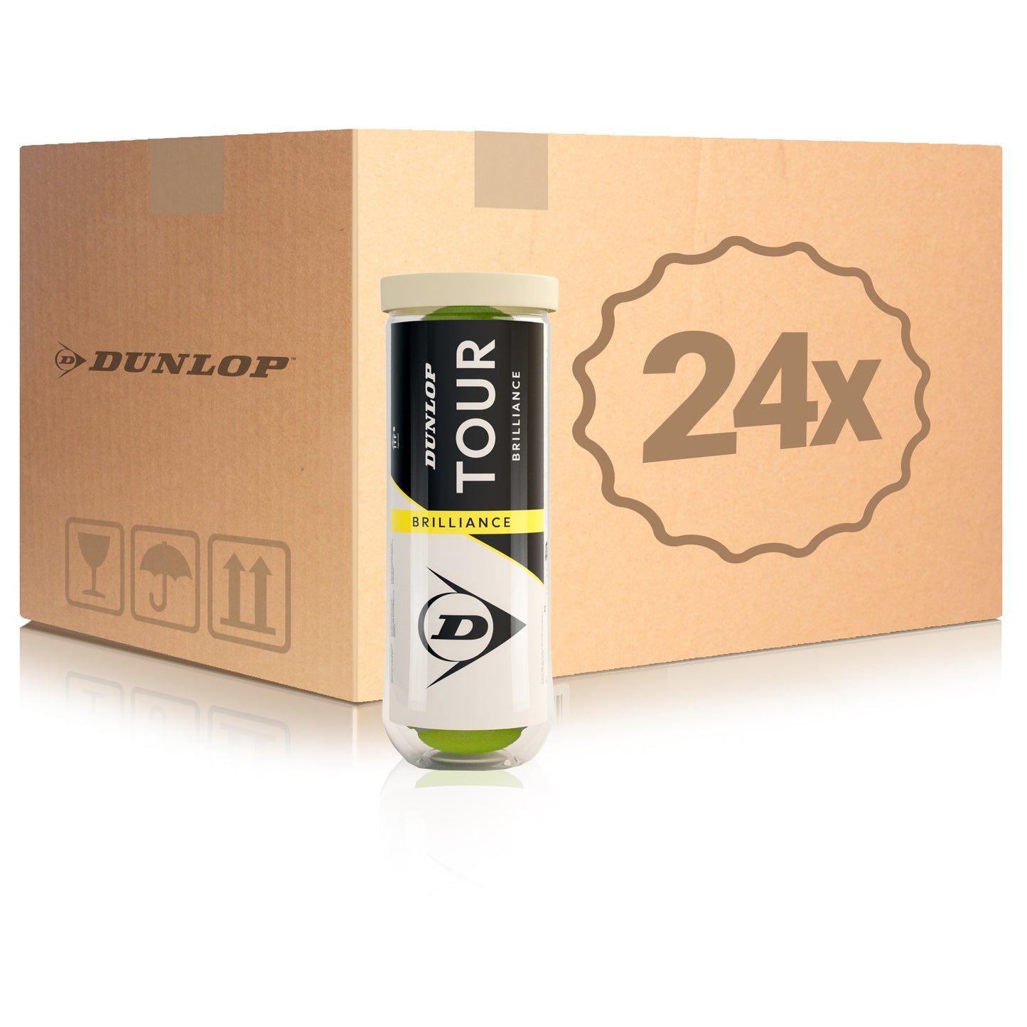 Dunlop 24x 3 Ball Tube Tour Brilliance Dunlop 24x 3 Ball Tube Tour Brilliance