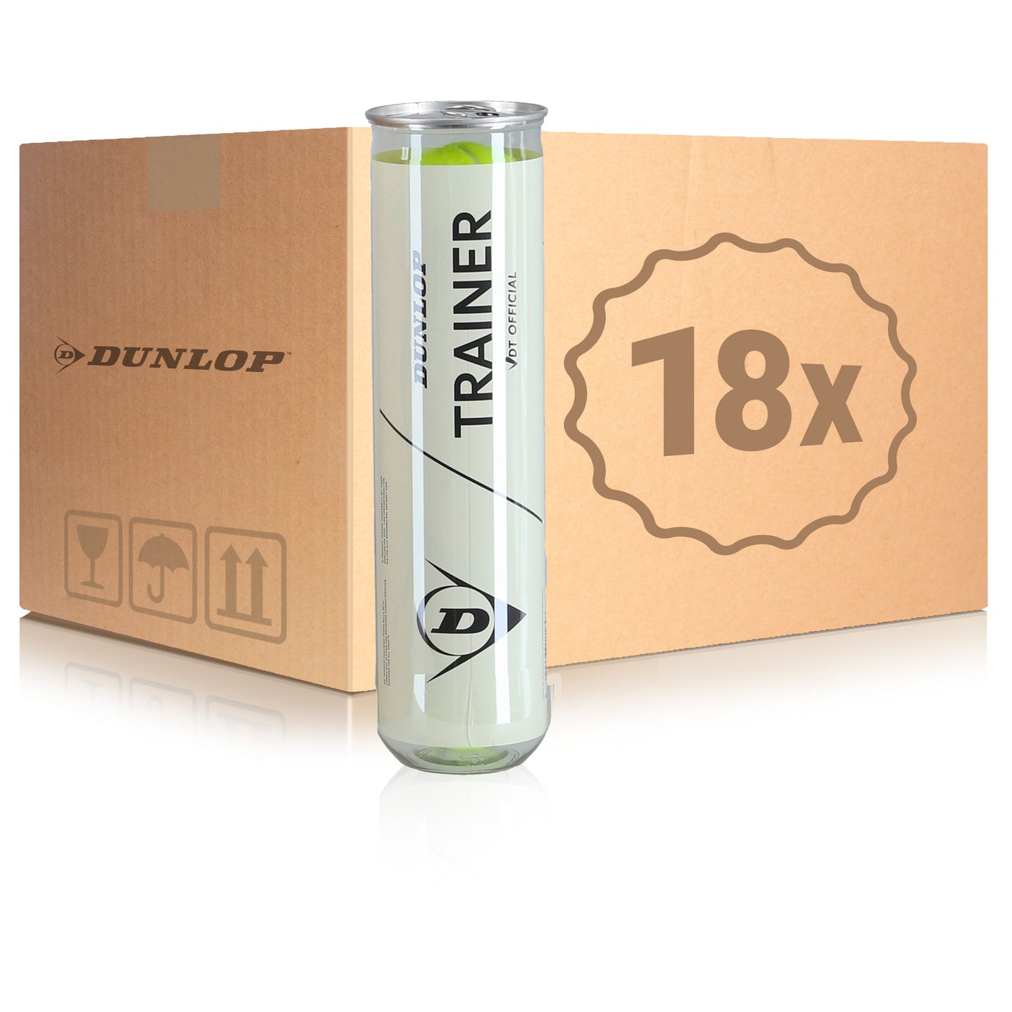 Dunlop 18x 4 Ball Tube Dunlop Trainer VDT Dunlop 18x 4 Ball Tube Dunlop Trainer VDT